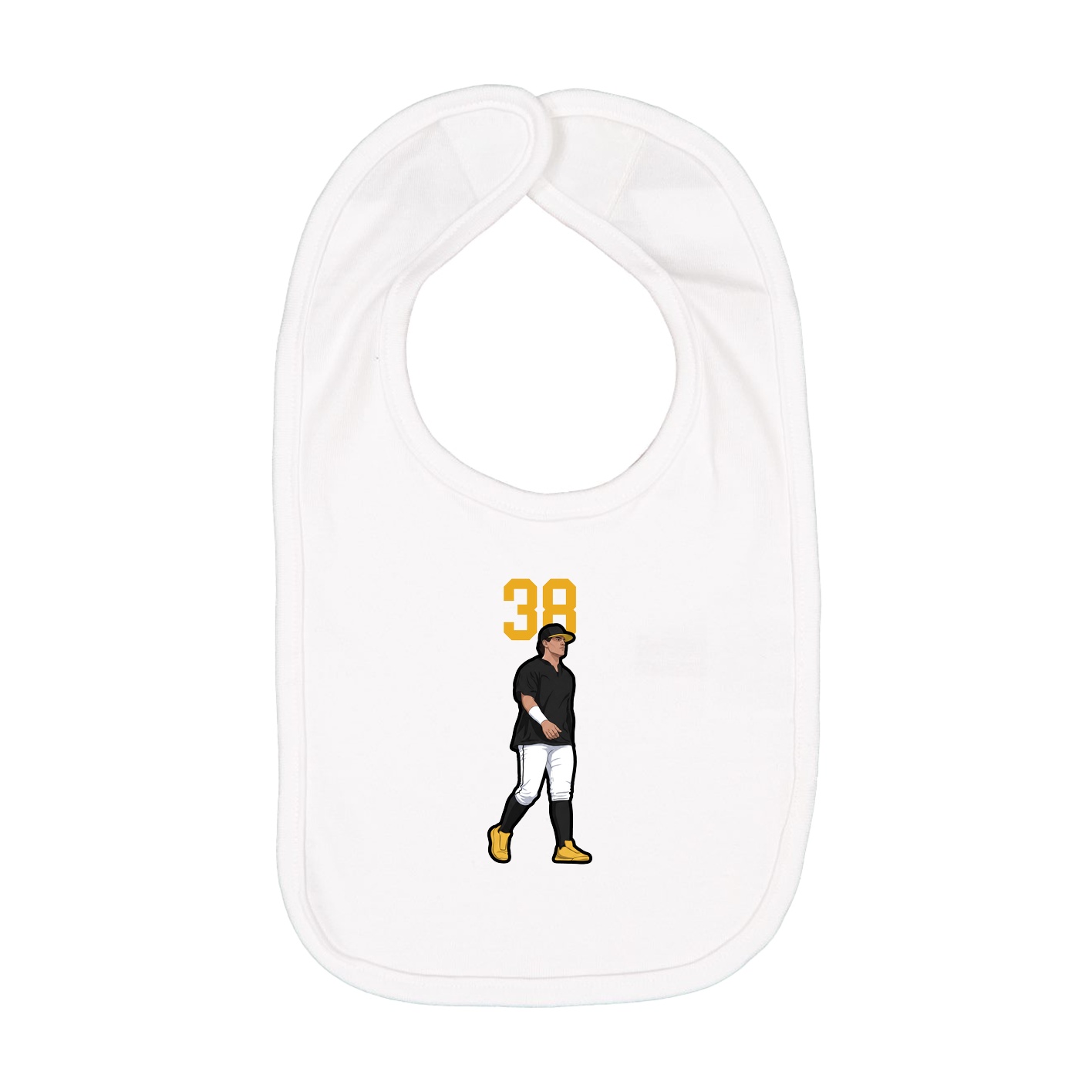 Infant Bib — Number Top in White