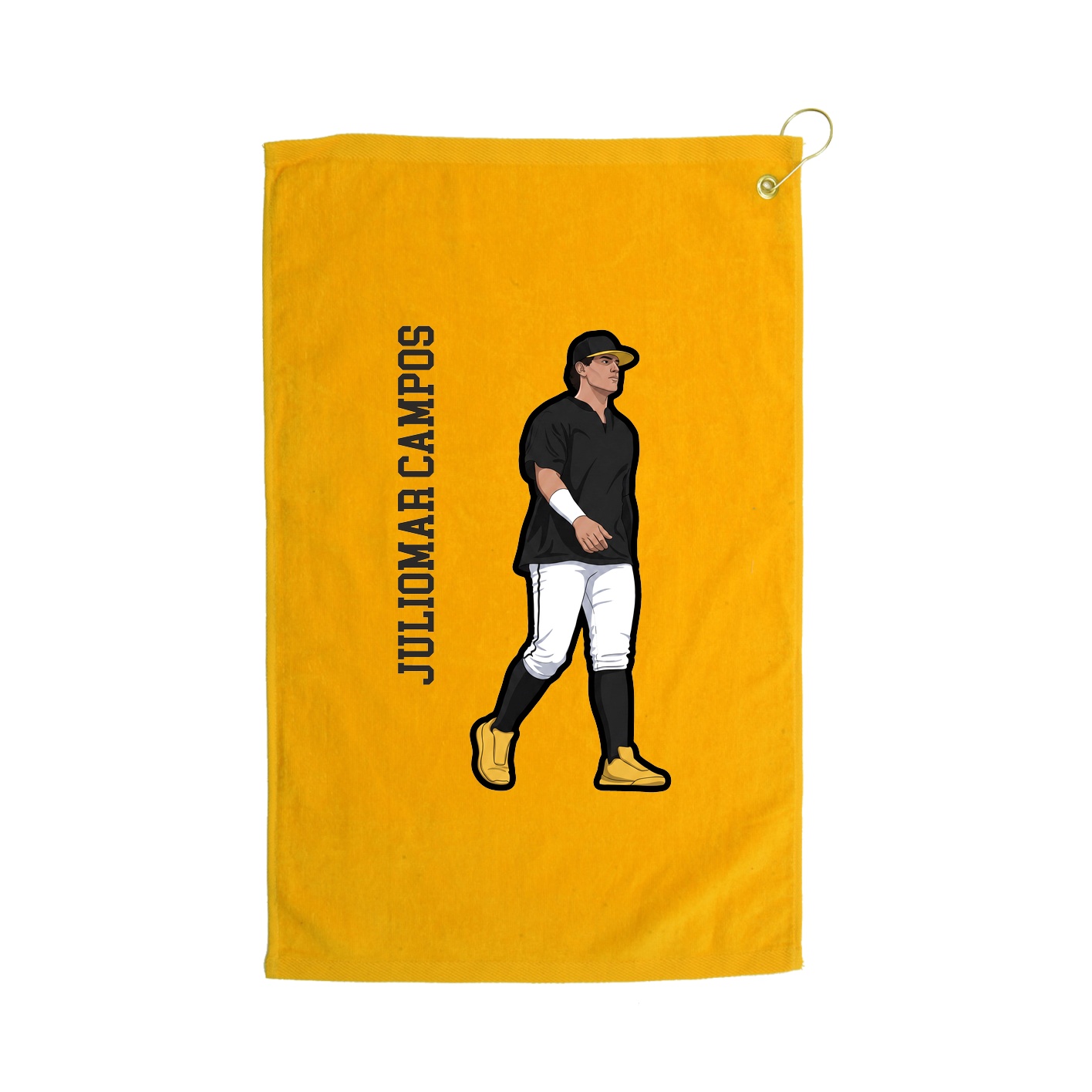 Golf Towel — Name Vertical in Gold