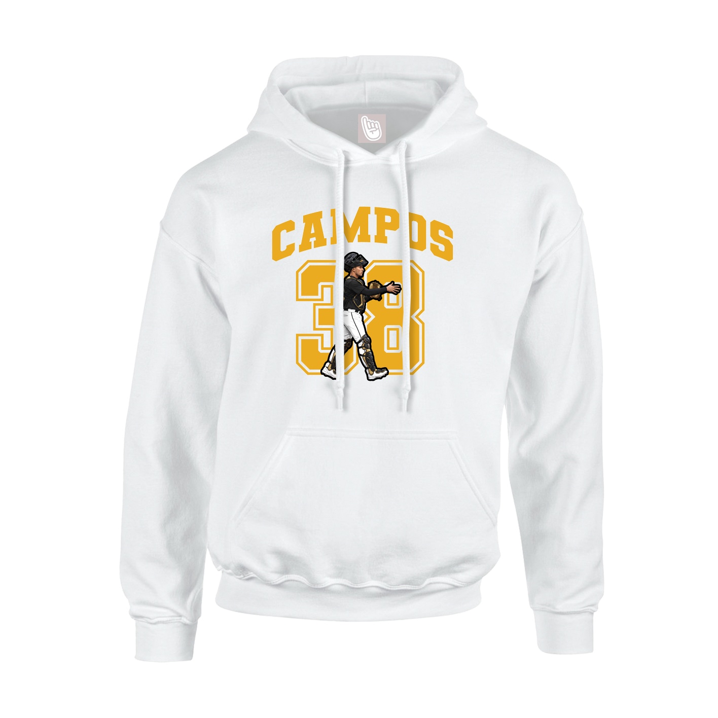 Youth Hoodie — Number in White
