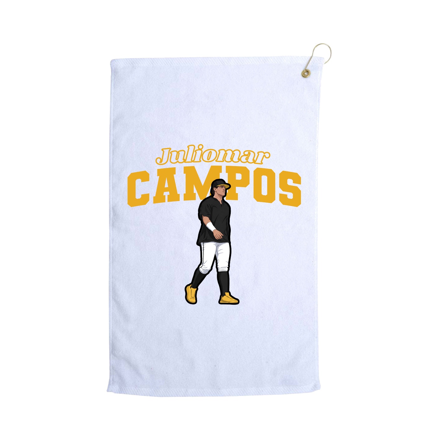 Golf Towel — Name Arch in White