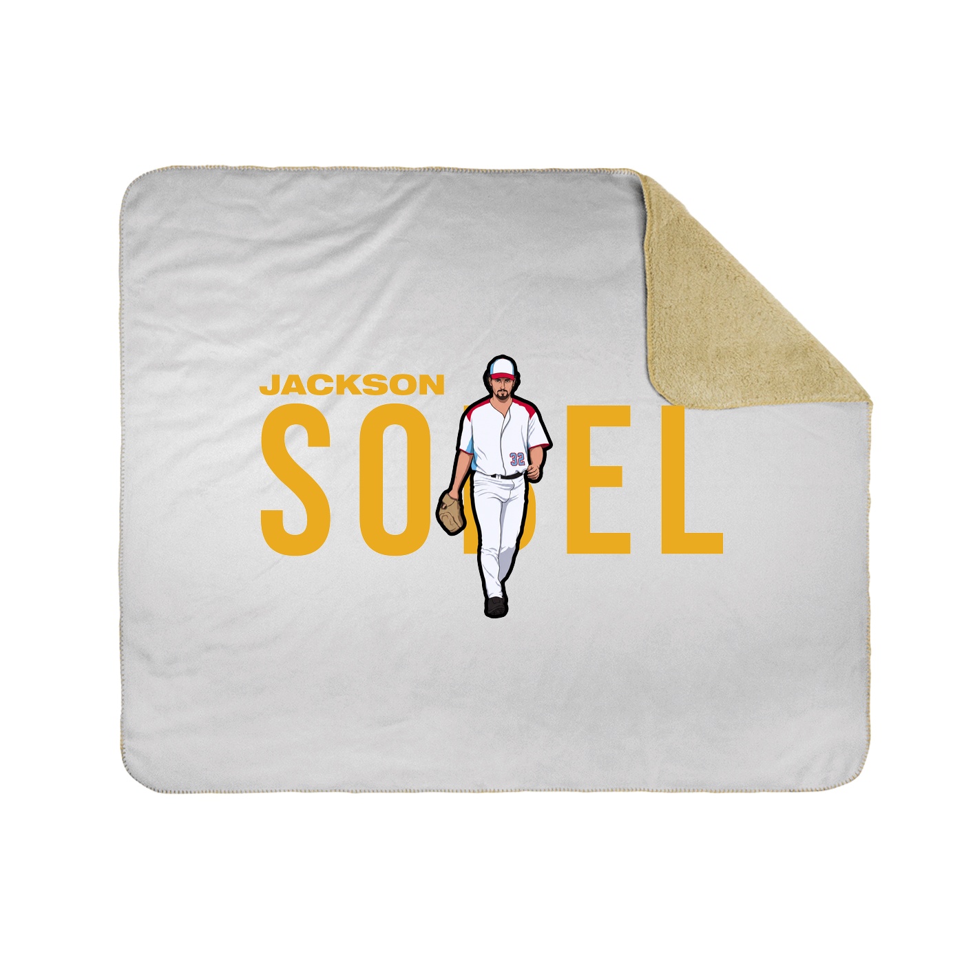 Throw Blanket — Player Name in White