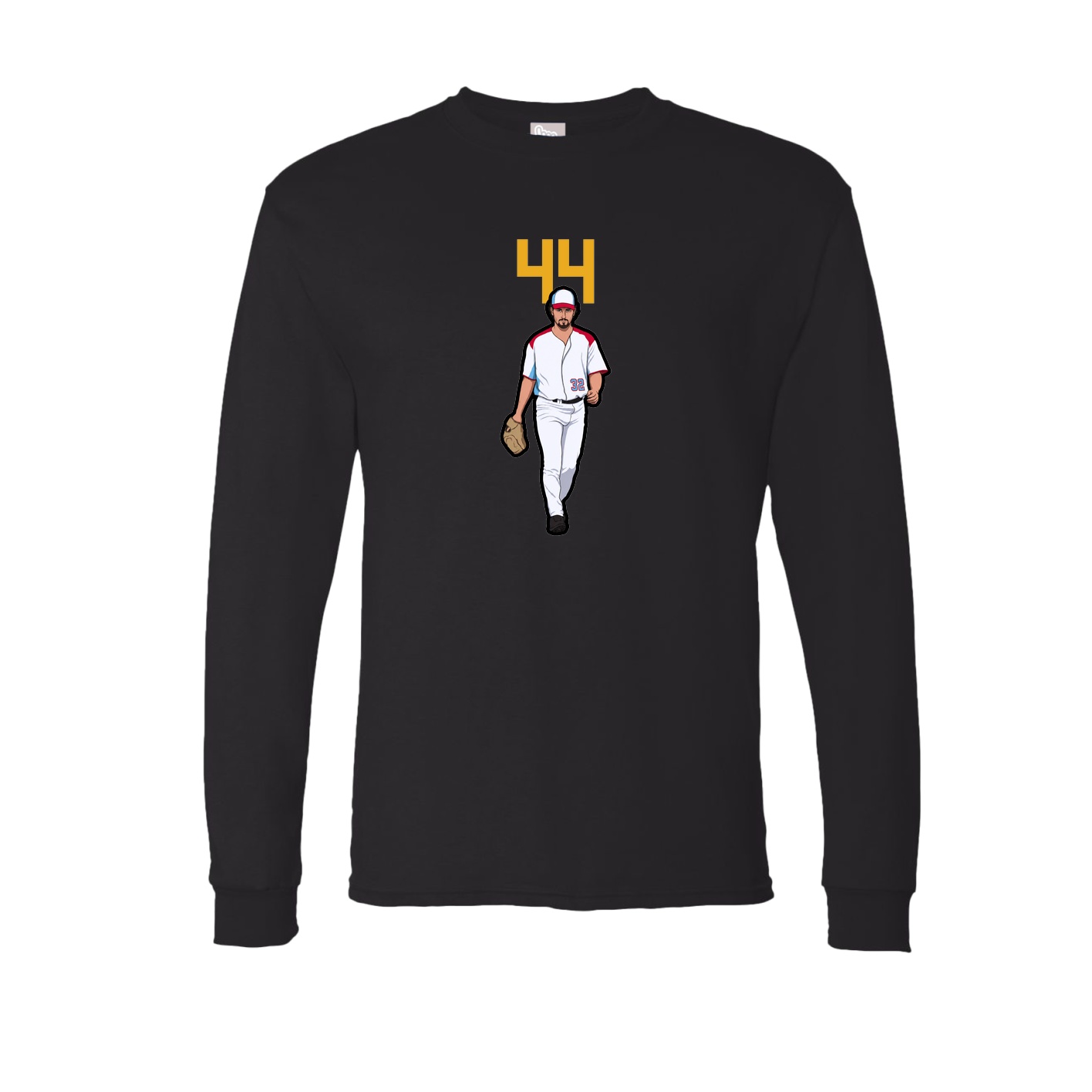 Long Sleeve Tee — Number Top in Black