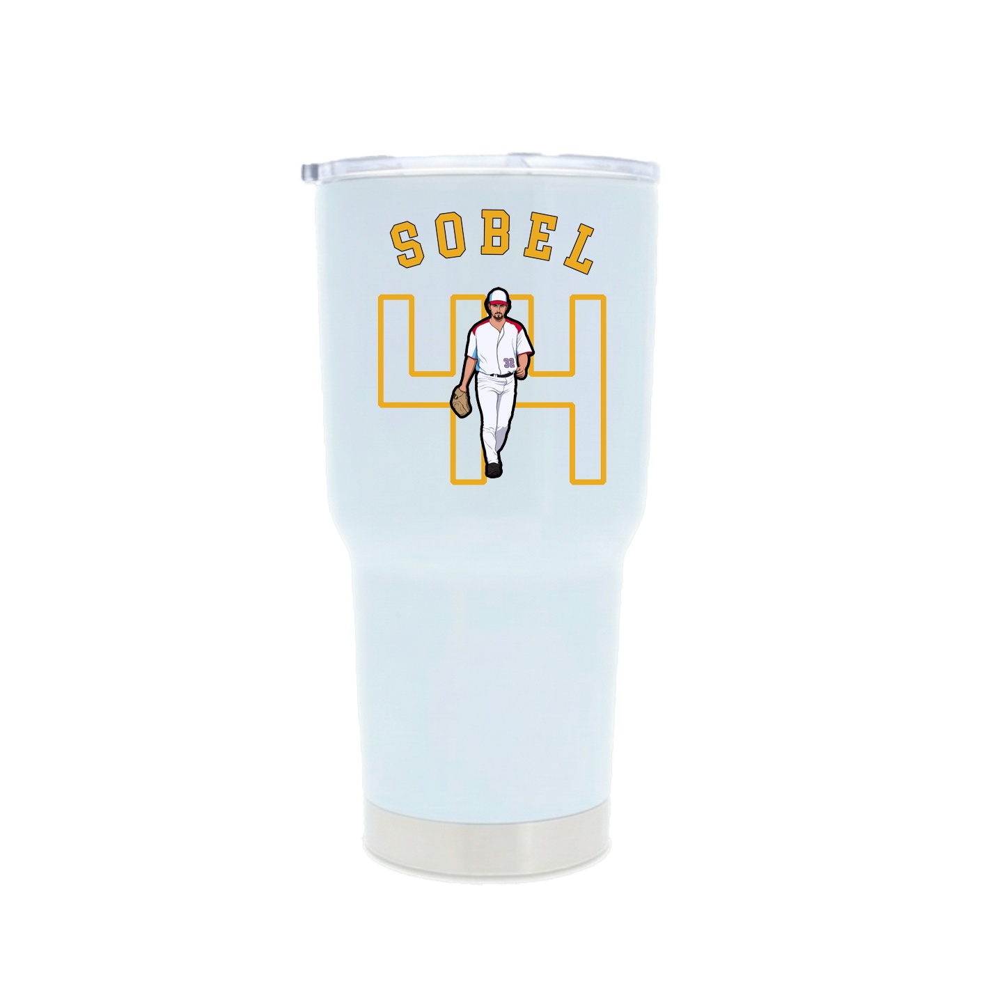 30oz Stainless Steel Tumbler — Shirsey Arch in White