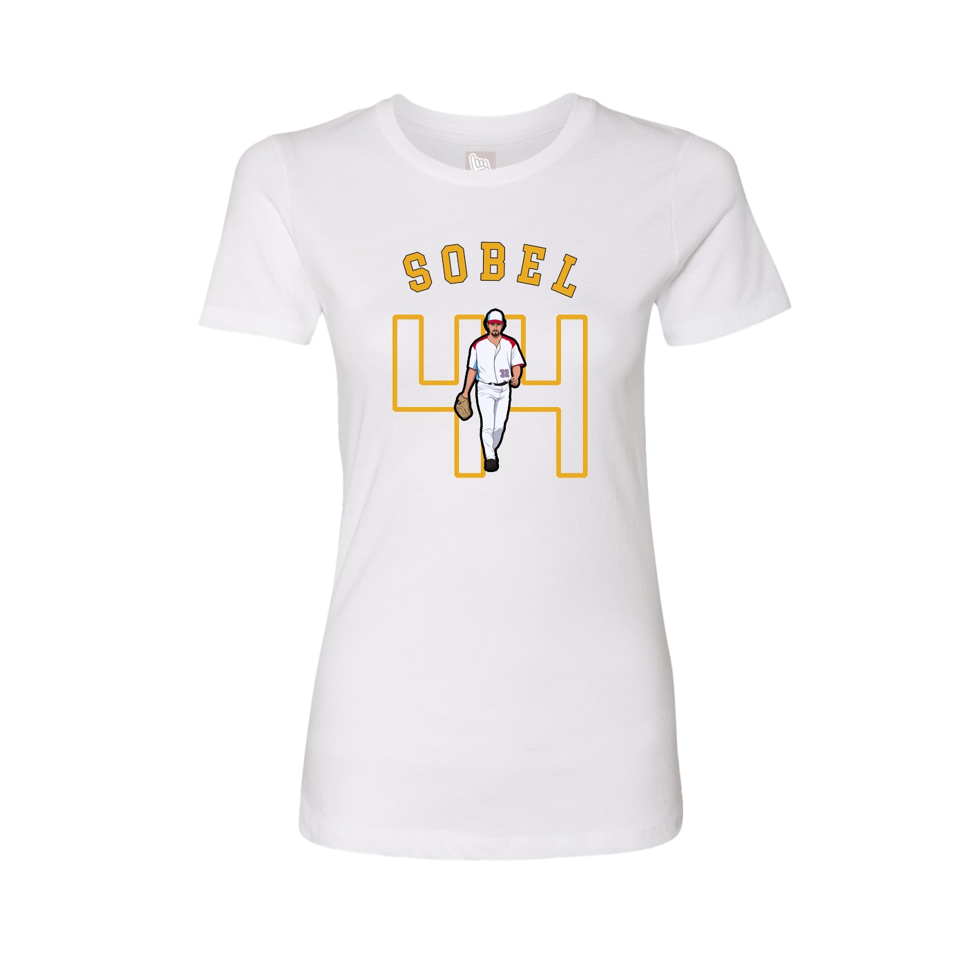 Fitted Women's Tee — Shirsey Arch in White