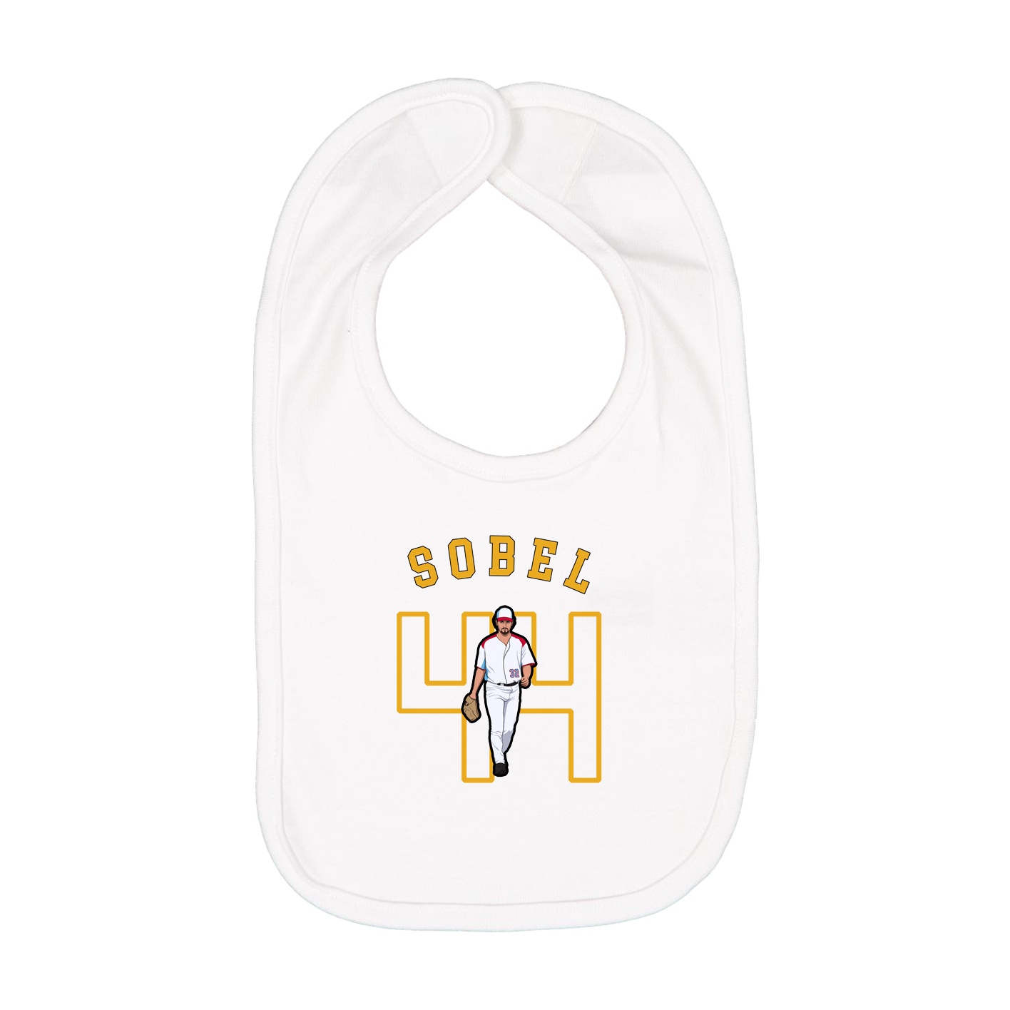 Infant Bib — Shirsey Arch in White