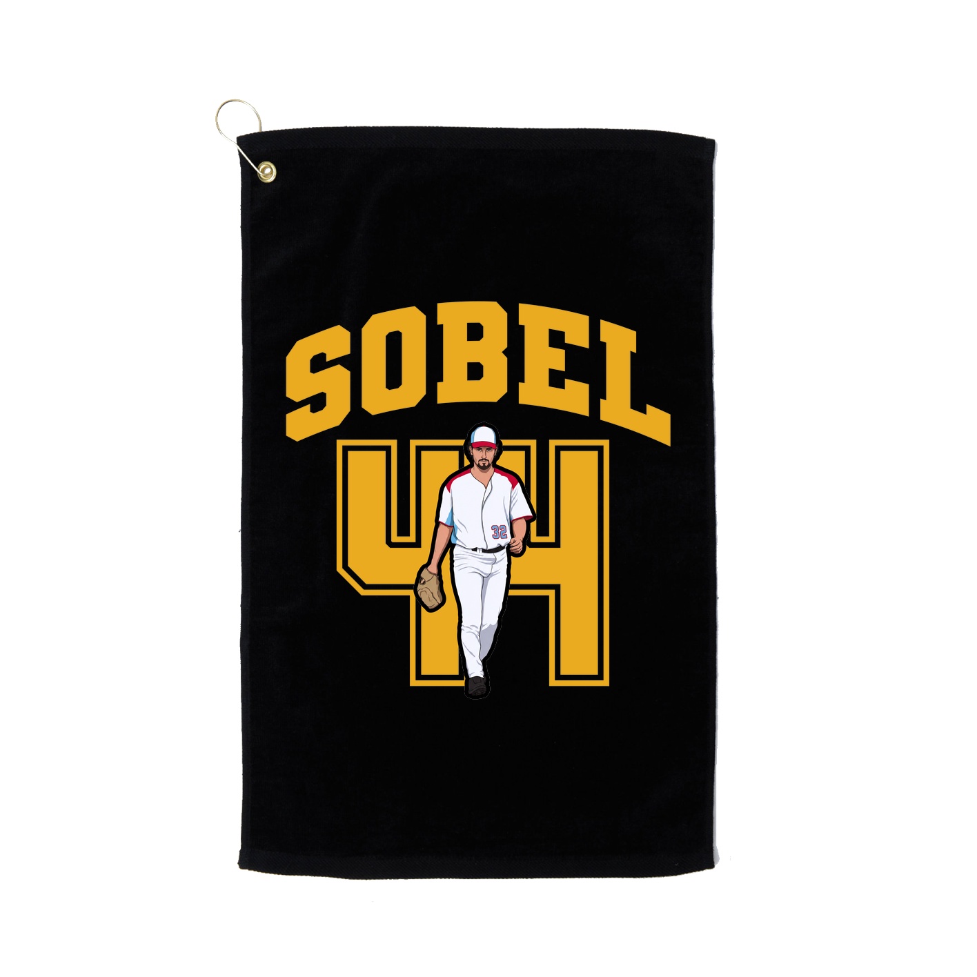 Golf Towel — Number in Black