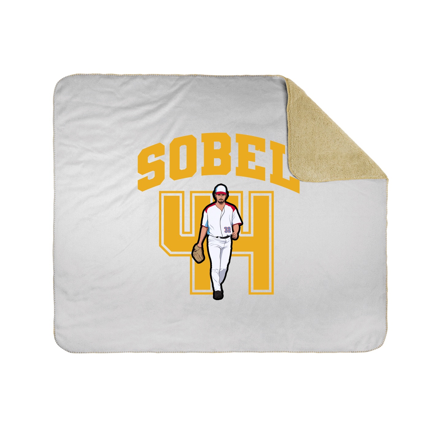 Throw Blanket — Number in White