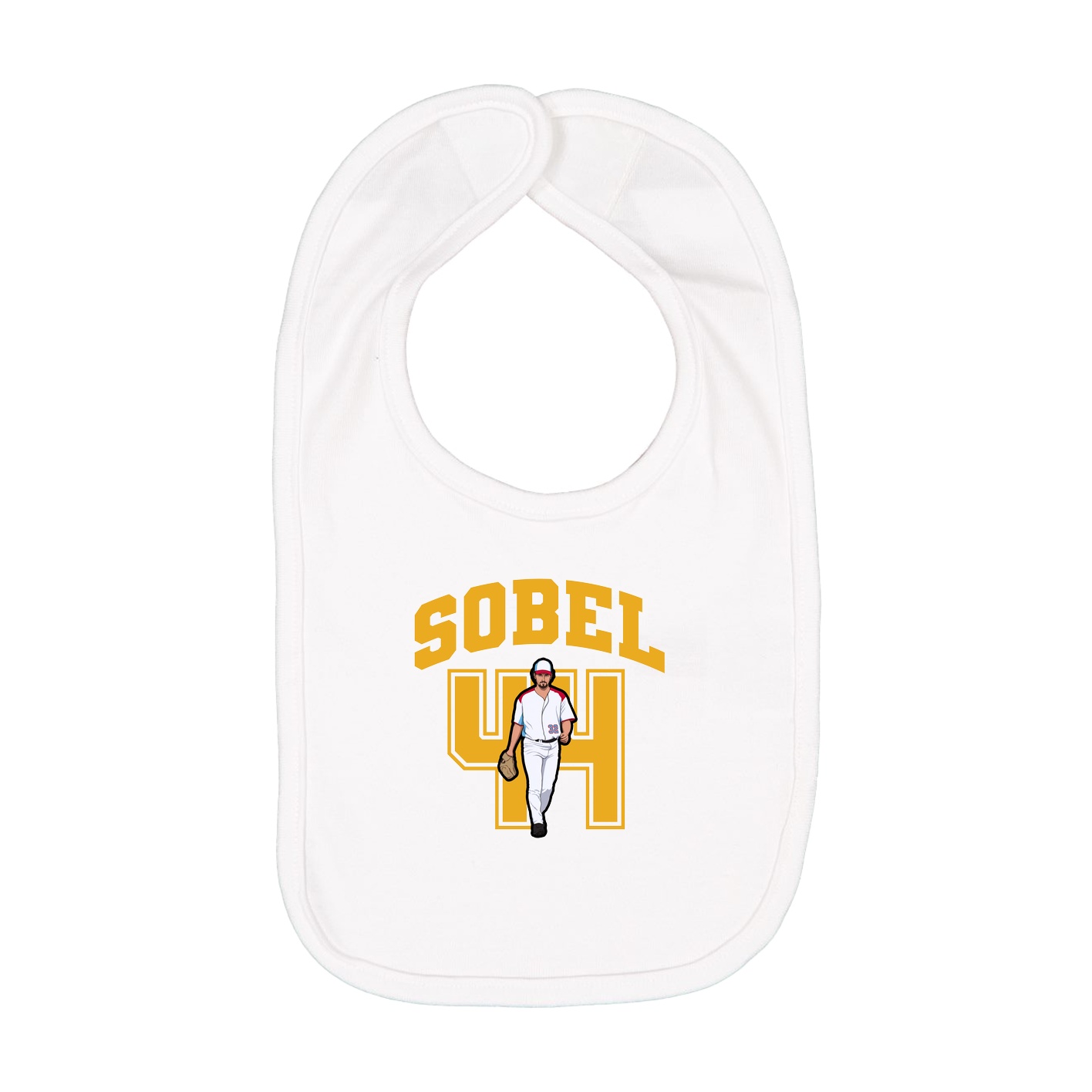 Infant Bib — Number in White