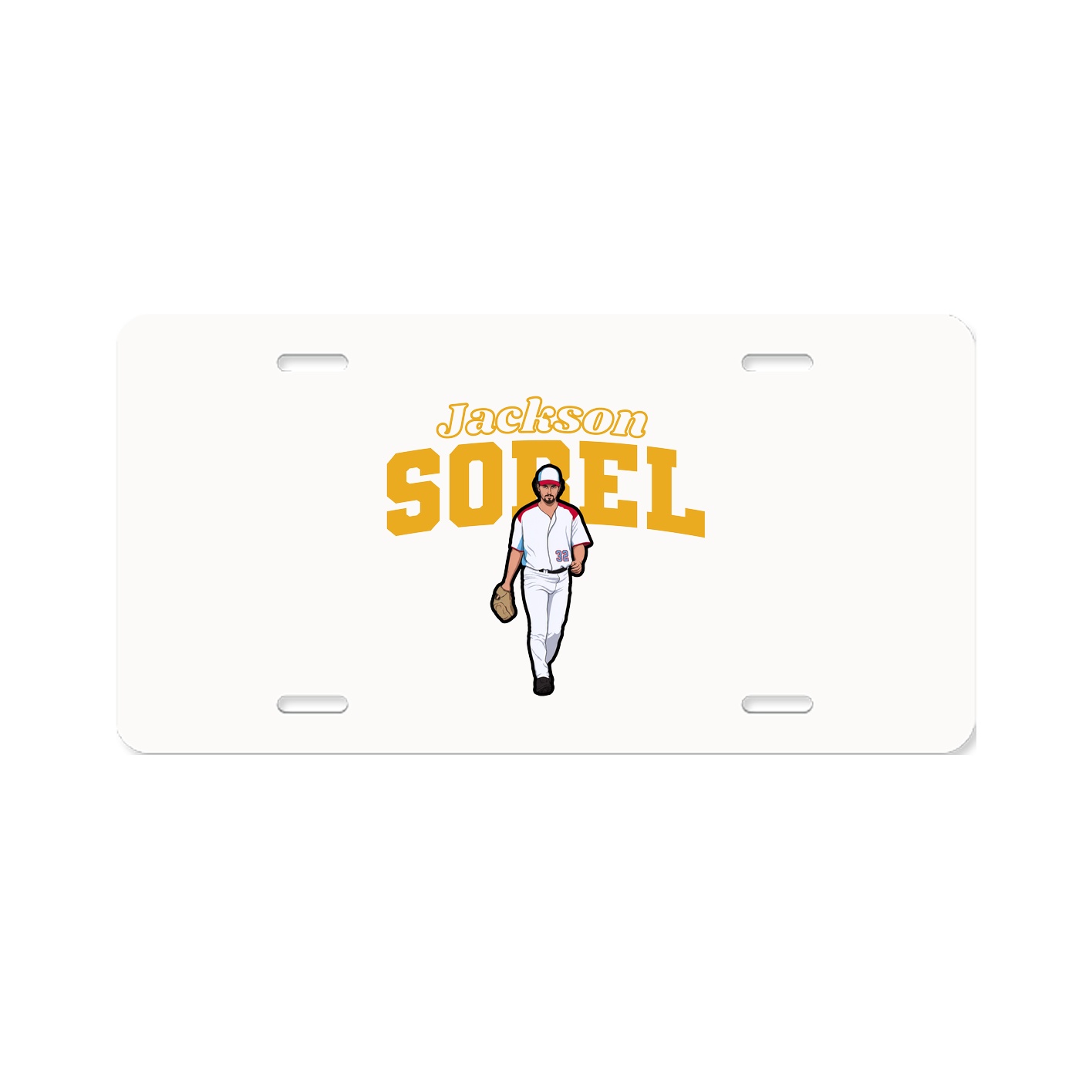 License Plate — Name Arch in Classic