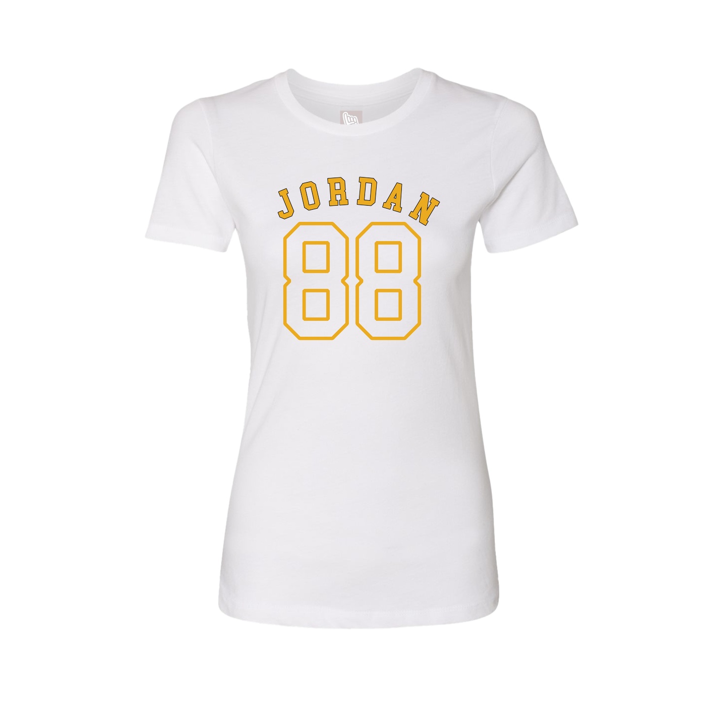 Fitted Women's Tee — Shirsey Arch in White
