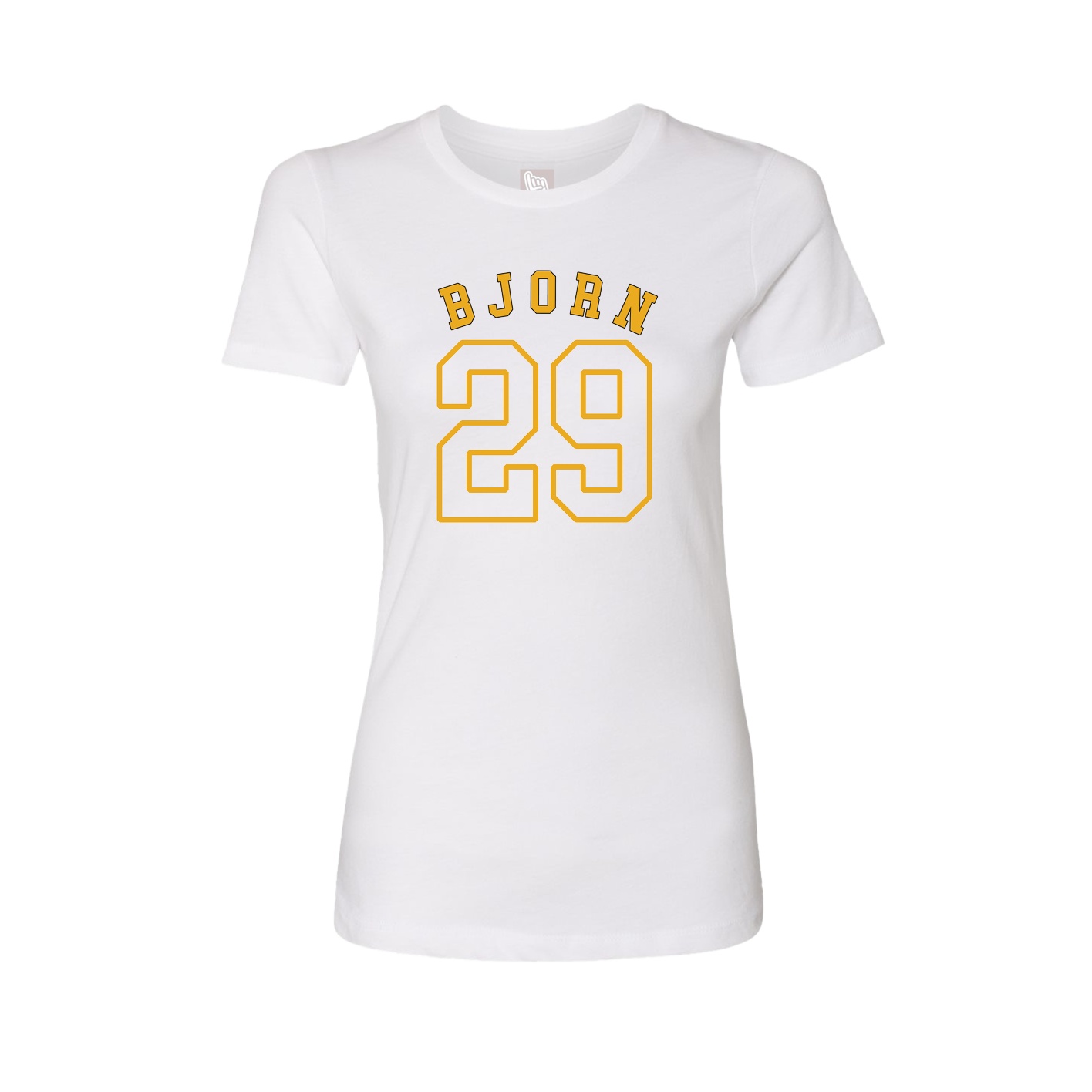 Fitted Women's Tee — Shirsey Arch in White