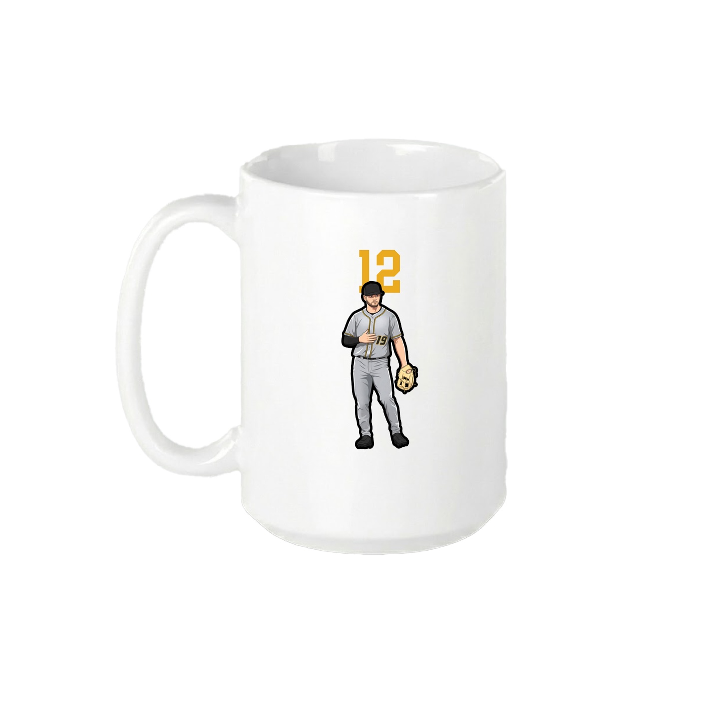15oz Coffee Mug — Number Top in White