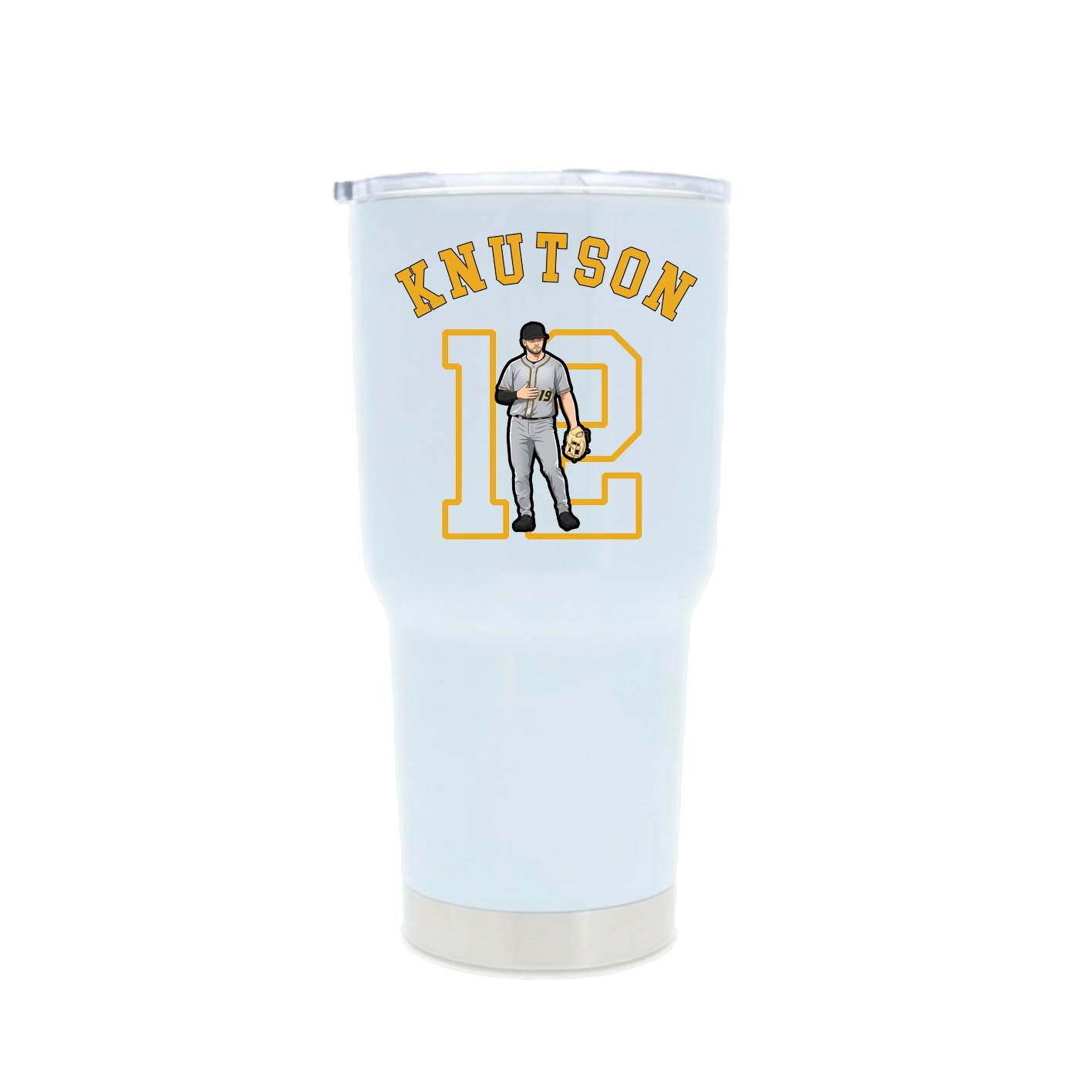 30oz Stainless Steel Tumbler — Shirsey Arch in White