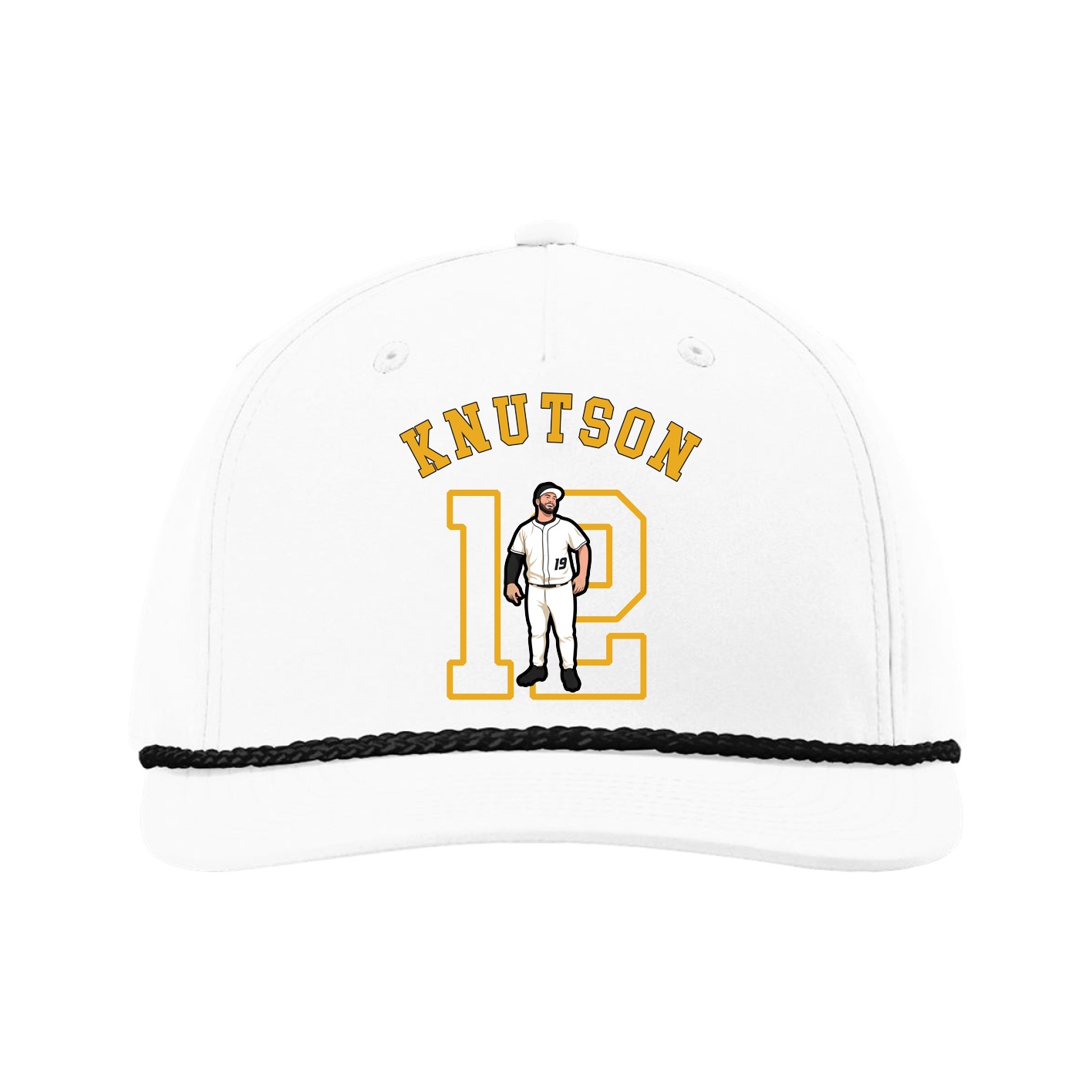 Five-Panel Classic Rope Cap — Shirsey Arch in White