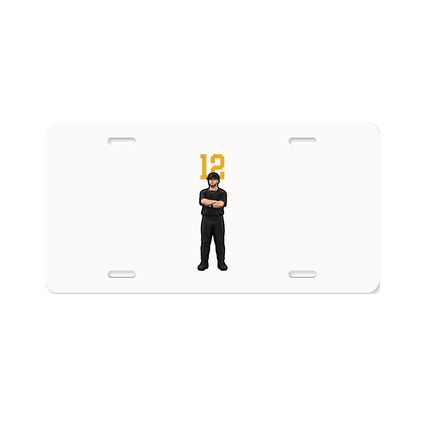 License Plate — Number Top in Classic