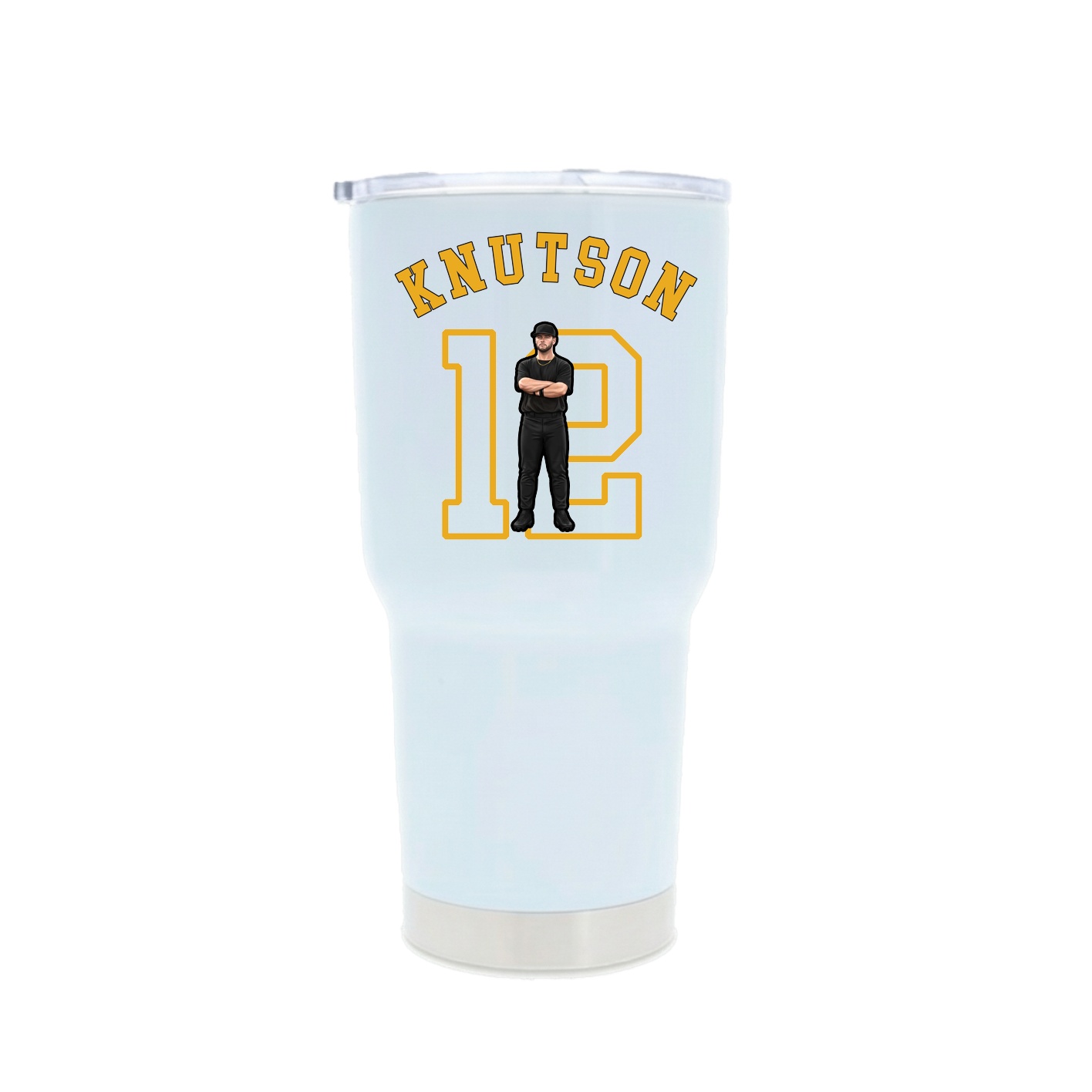 30oz Stainless Steel Tumbler — Shirsey Arch in White