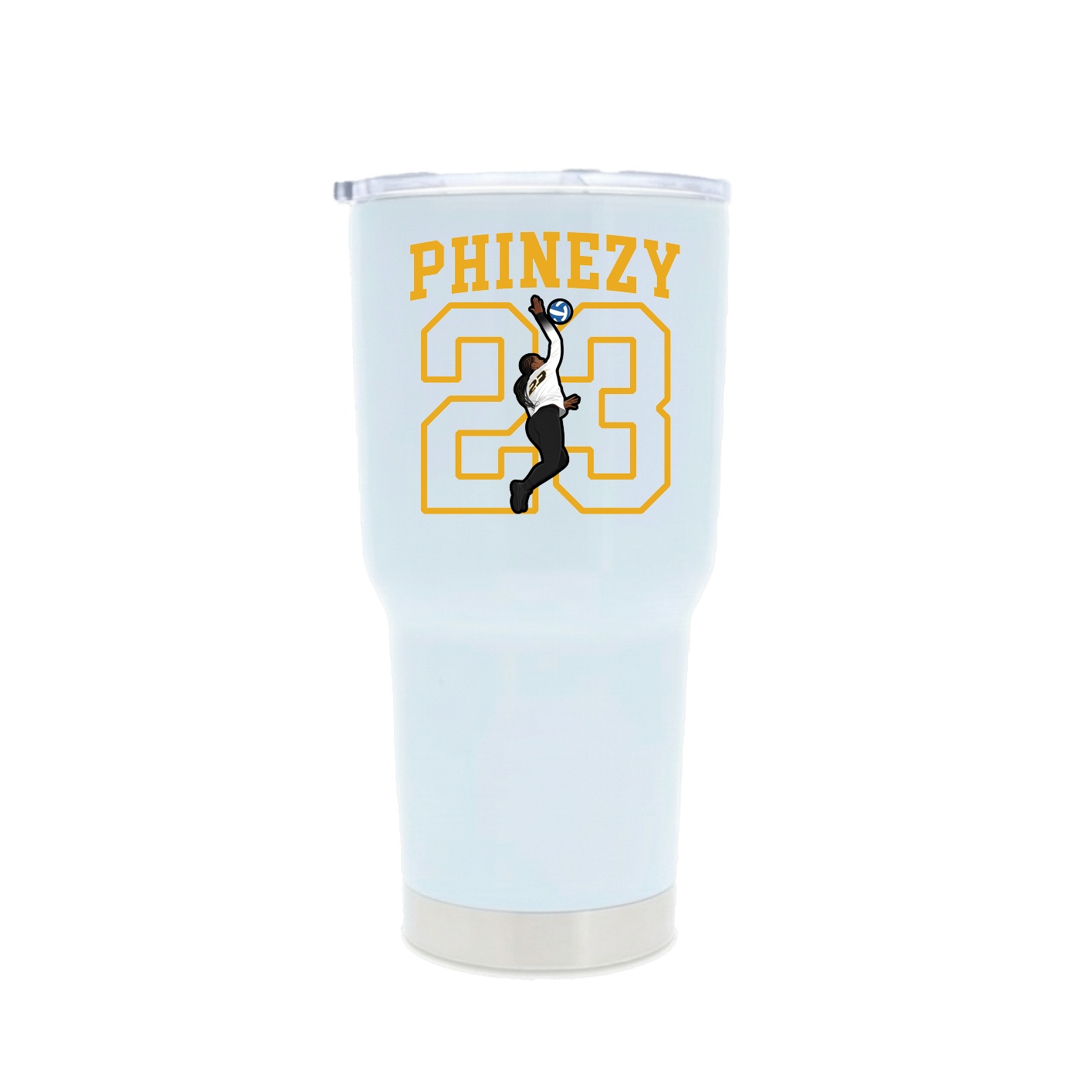30oz Stainless Steel Tumbler — Shirsey in White