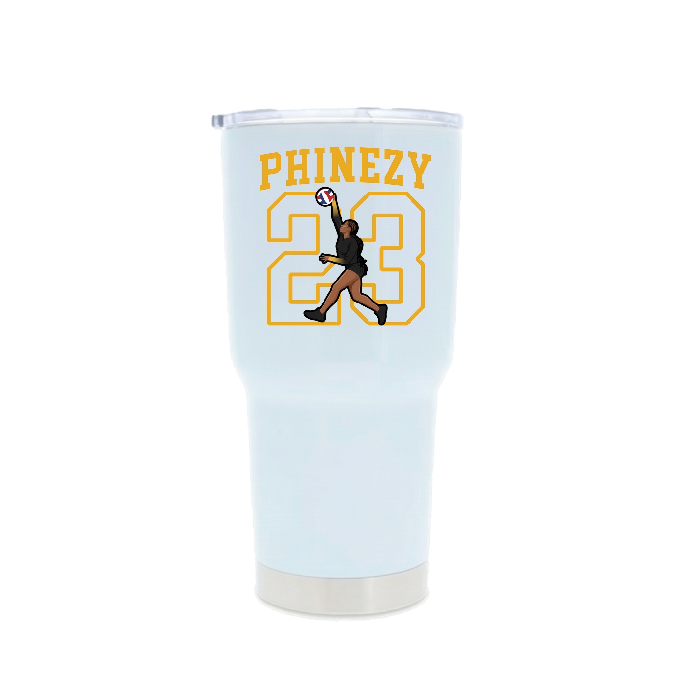 30oz Stainless Steel Tumbler — Shirsey in White