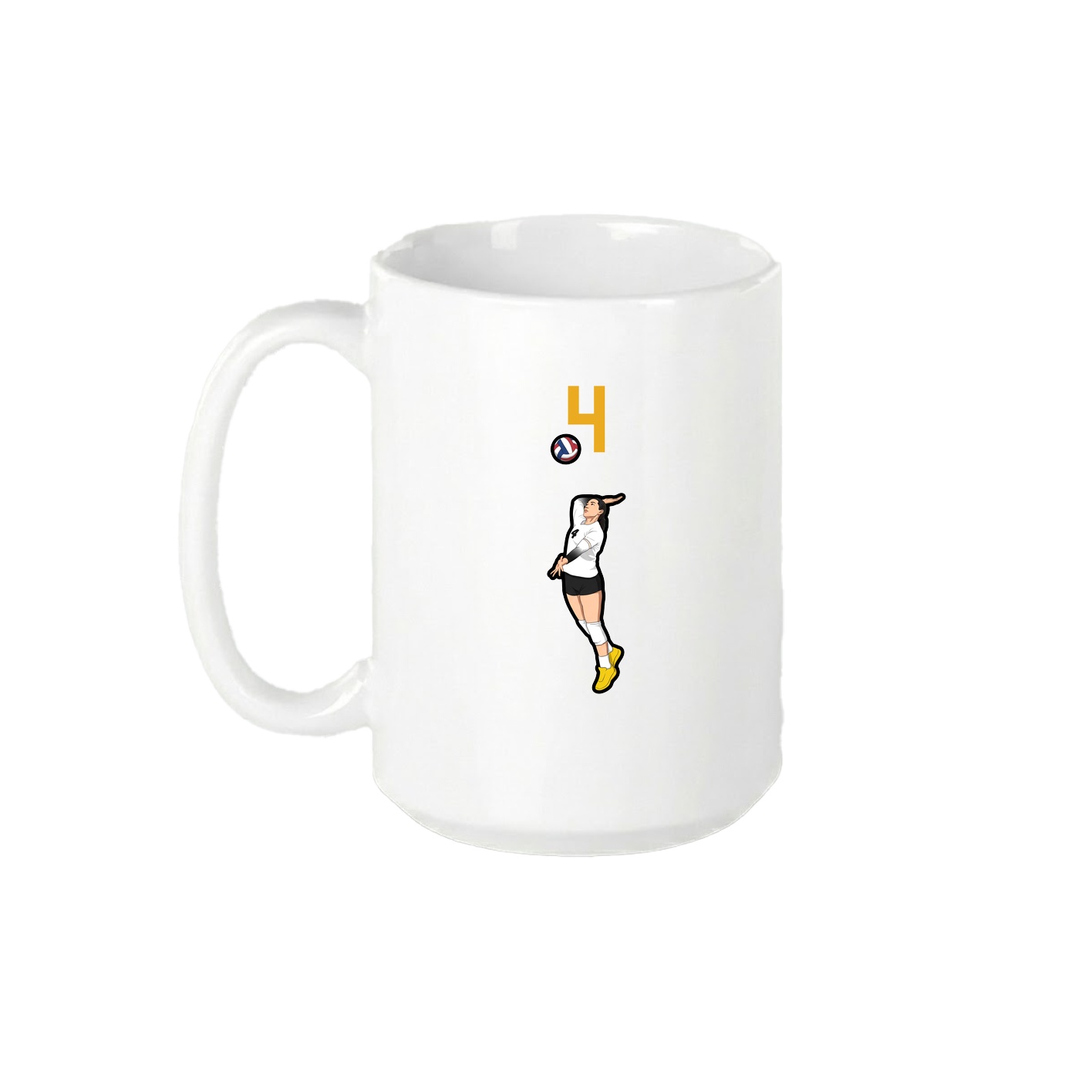 15oz Coffee Mug — Number Top in White
