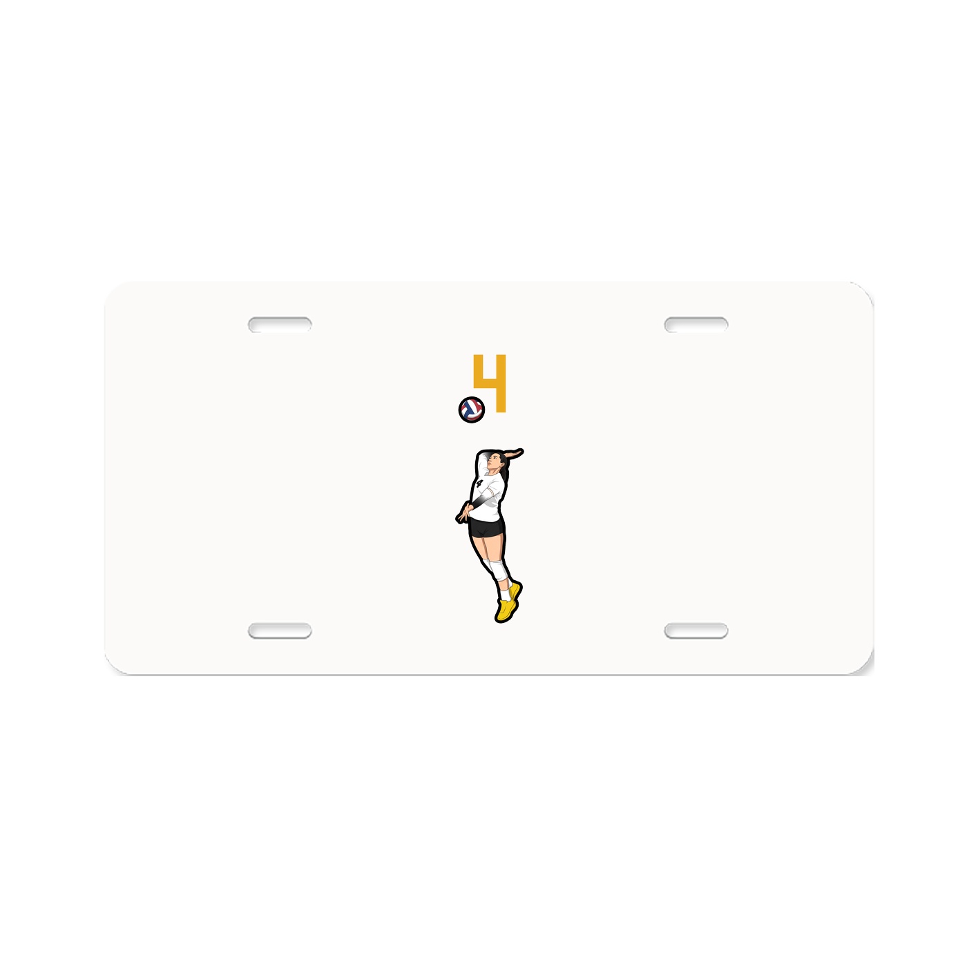 License Plate — Number Top in Classic