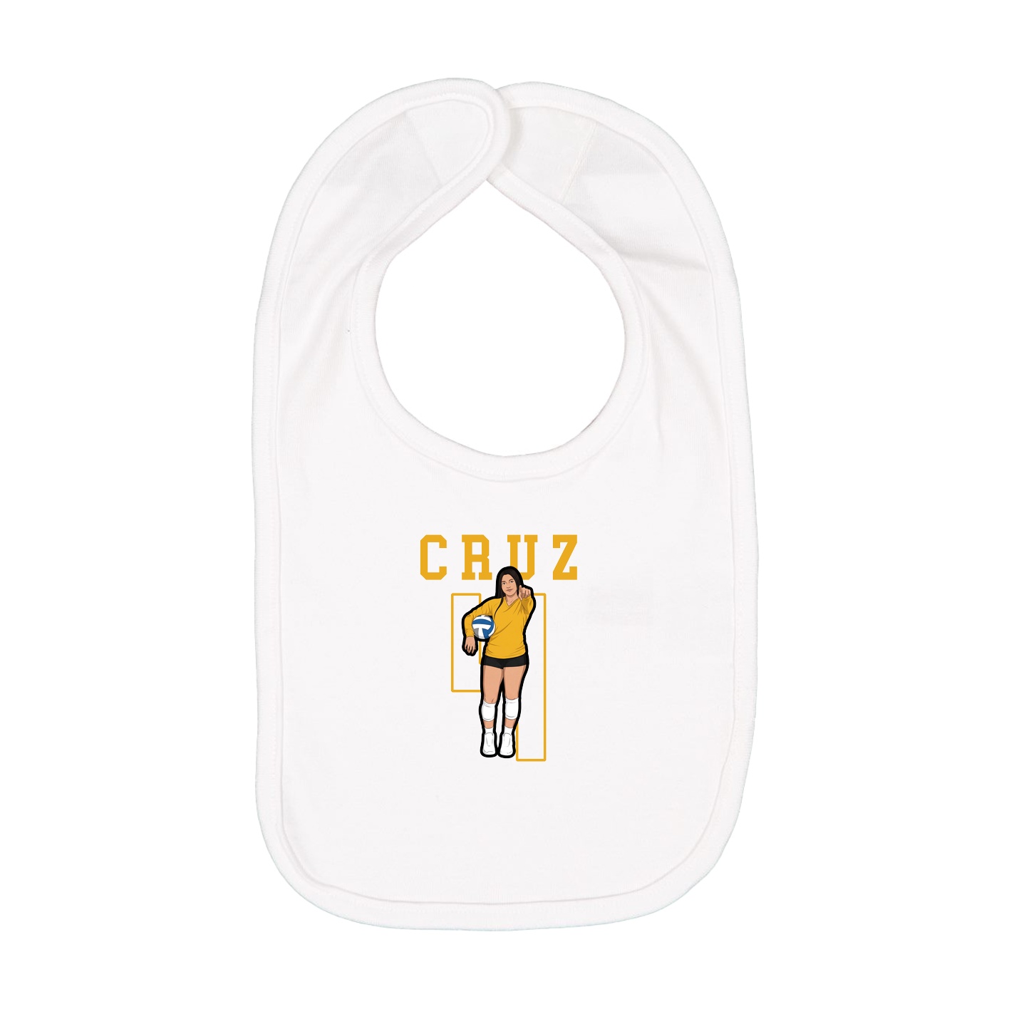 Infant Bib — Shirsey in White