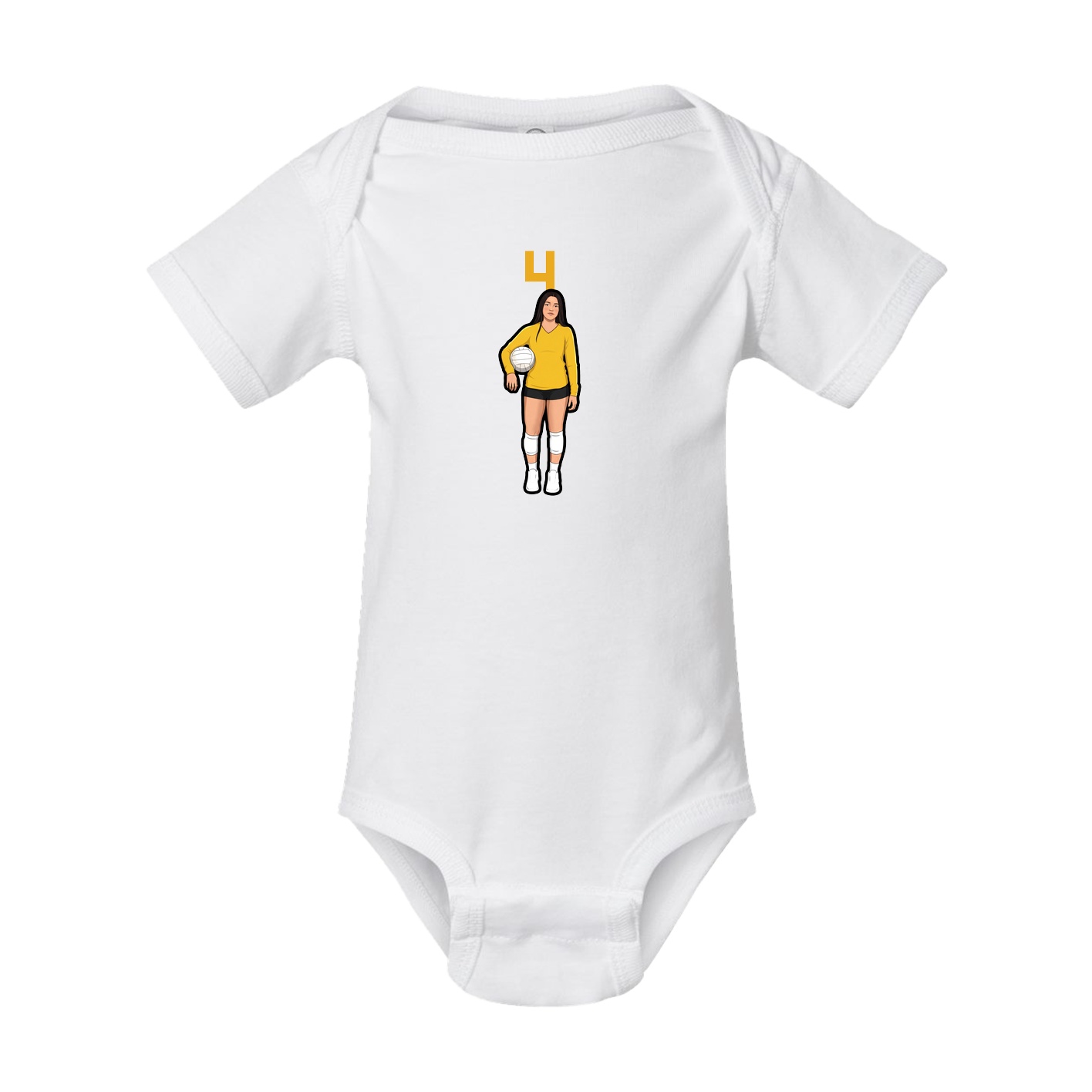Baby Onesie — Number Top in White