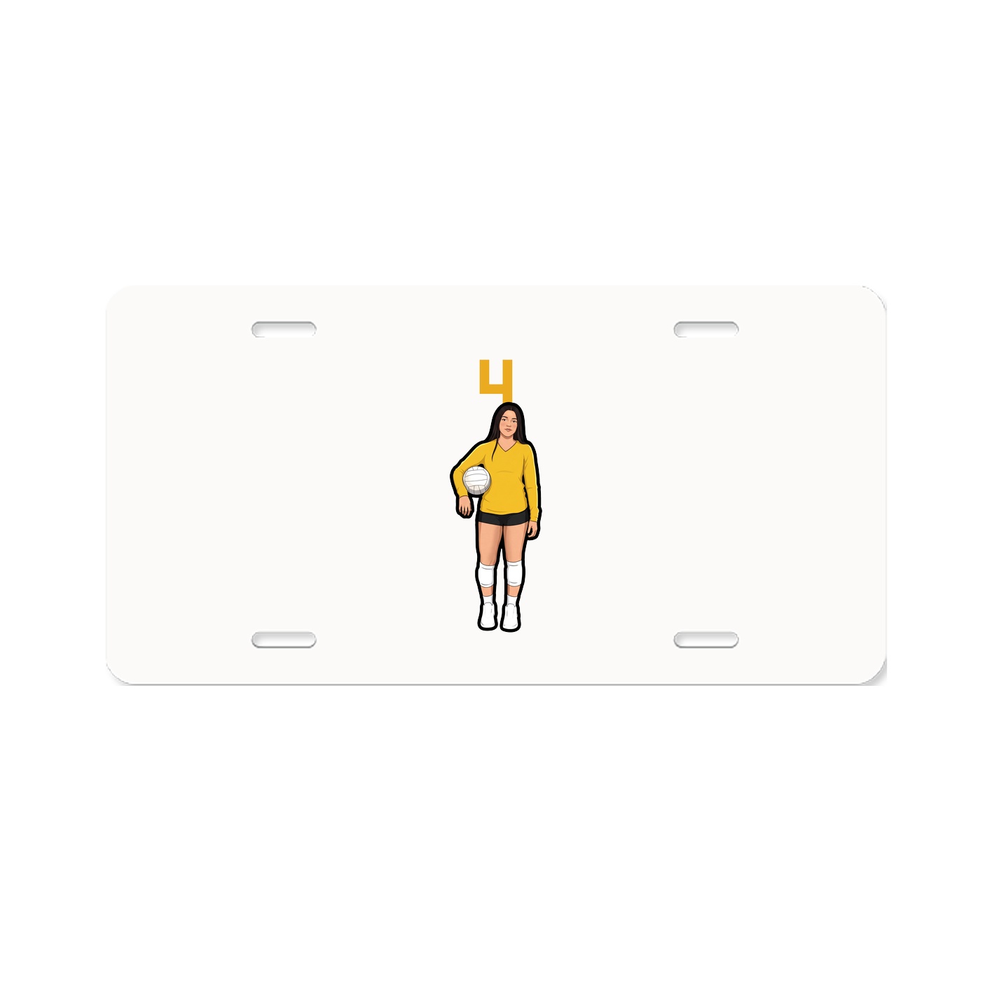License Plate — Number Top in Classic