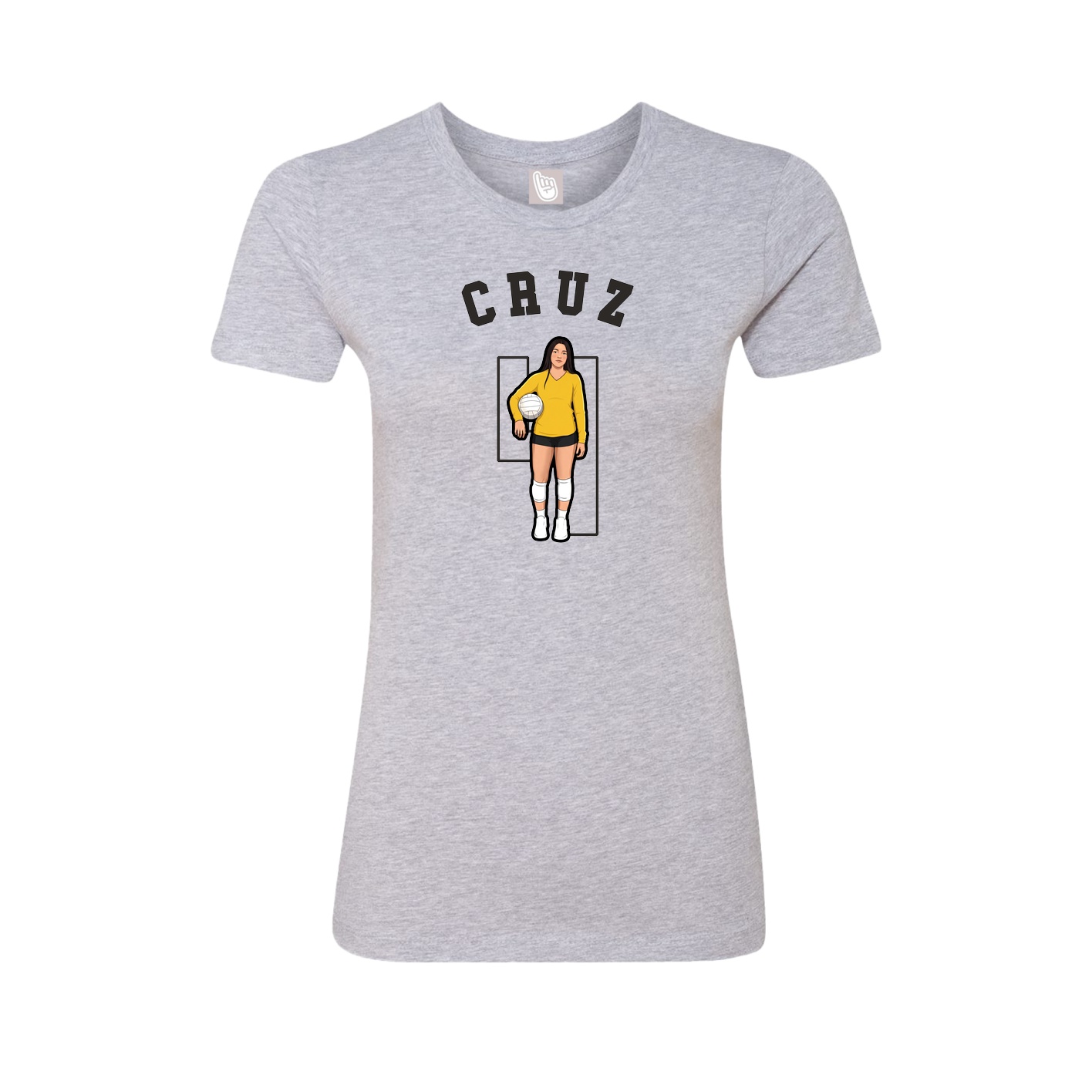 Fitted Women's Tee — Shirsey Arch in Grey
