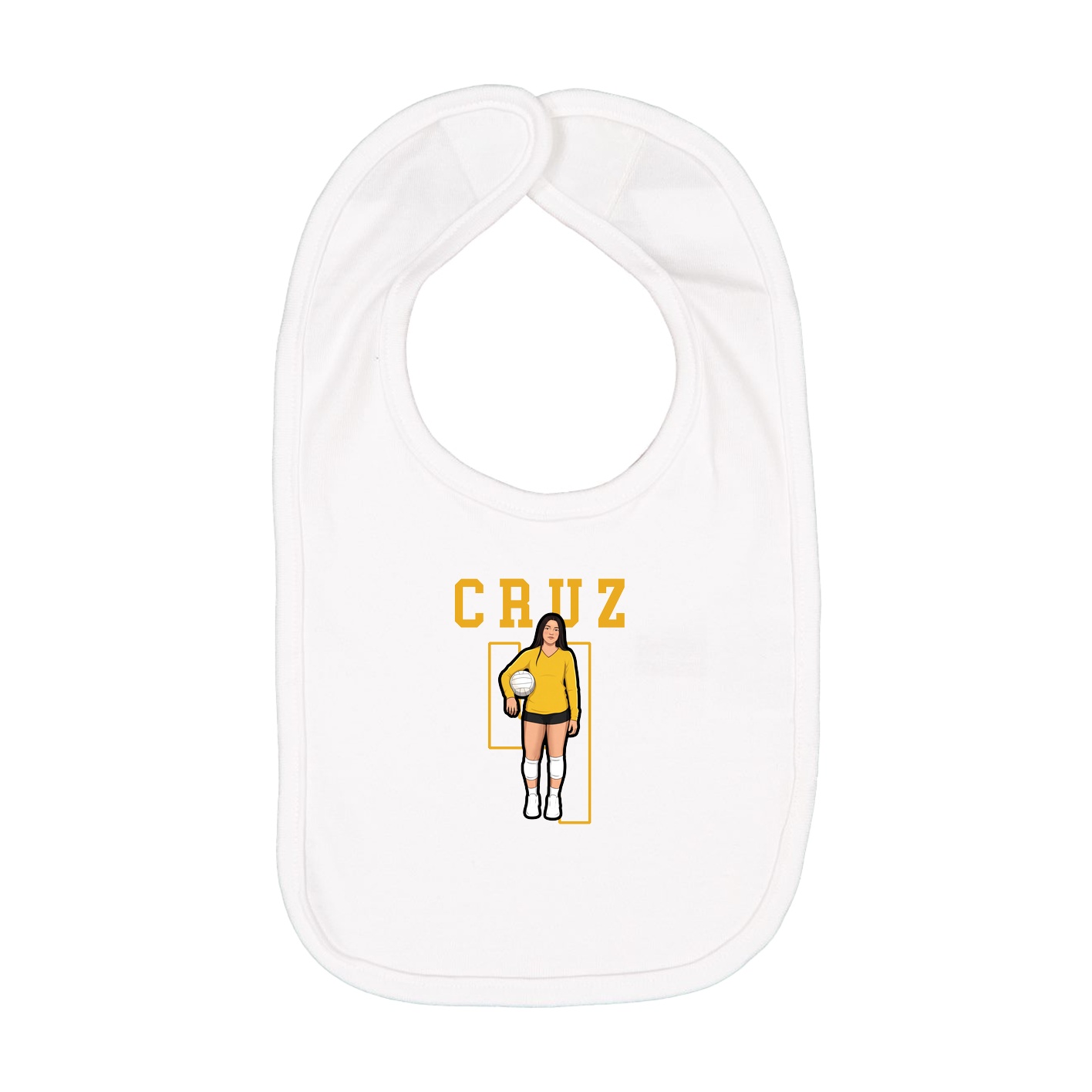Infant Bib — Shirsey in White