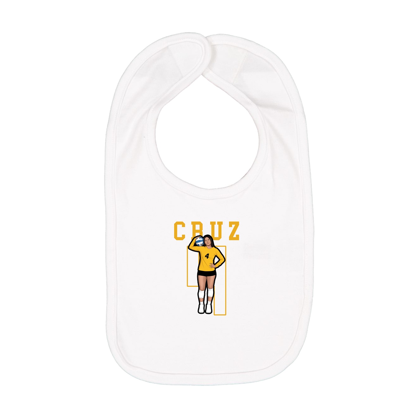 Infant Bib — Shirsey in White