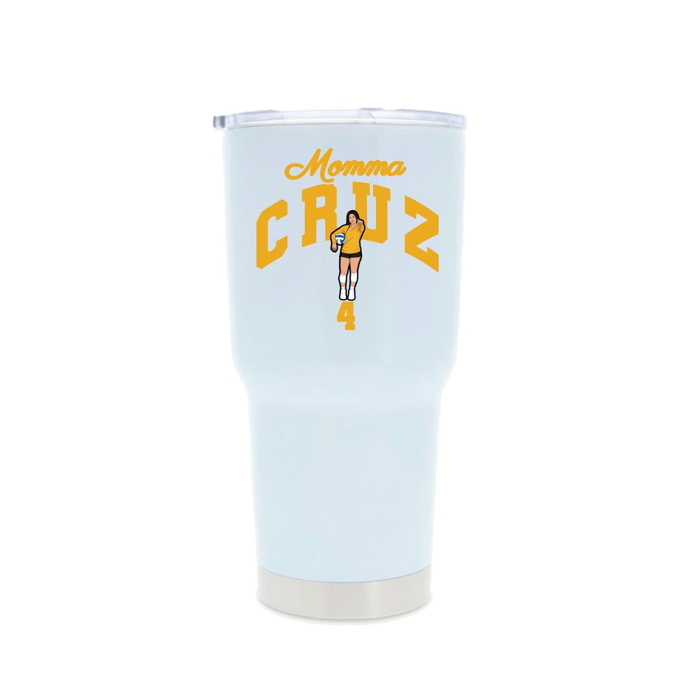 30oz Stainless Steel Tumbler — Mothers Day Arch in White