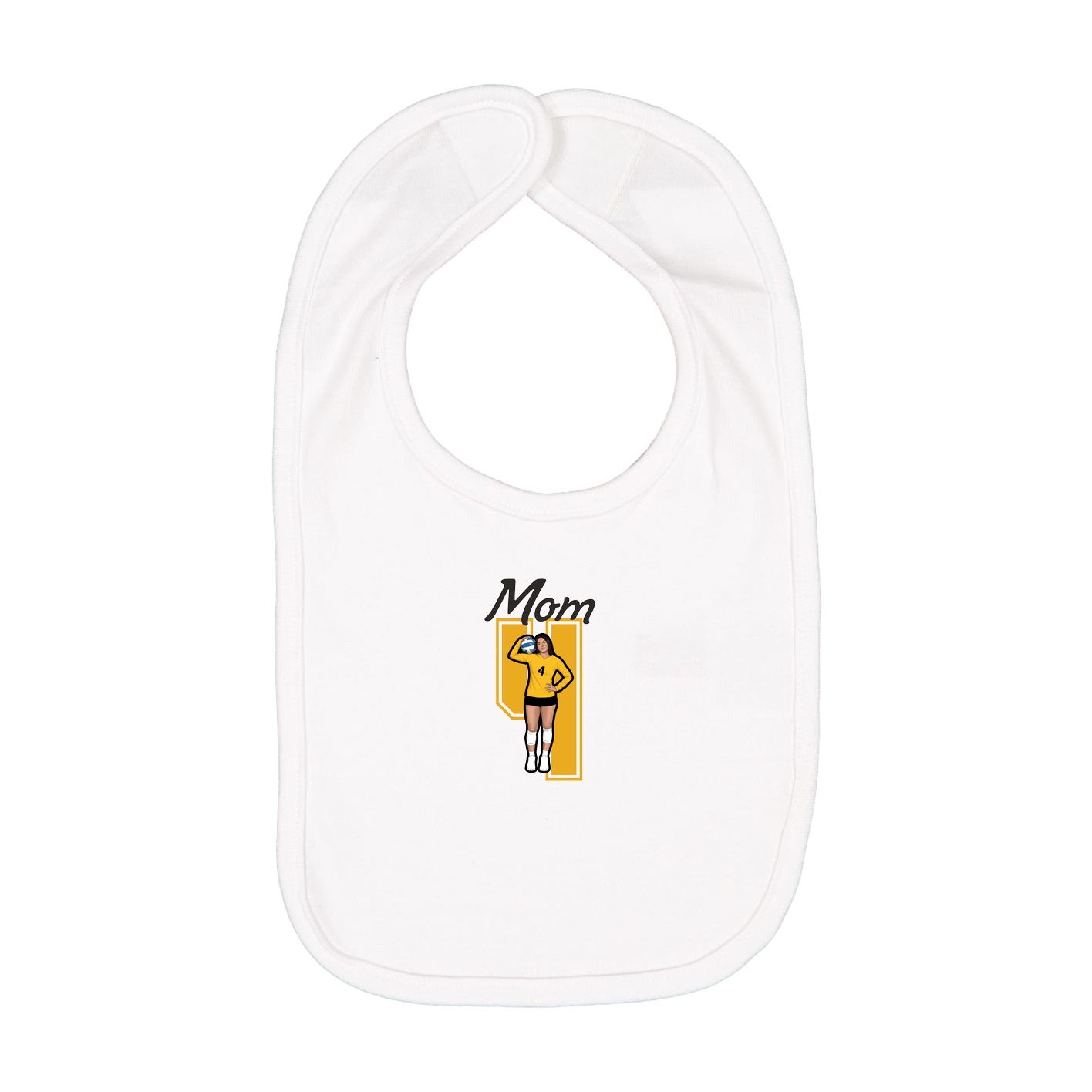 Infant Bib — Mothers Day Shirsey in White