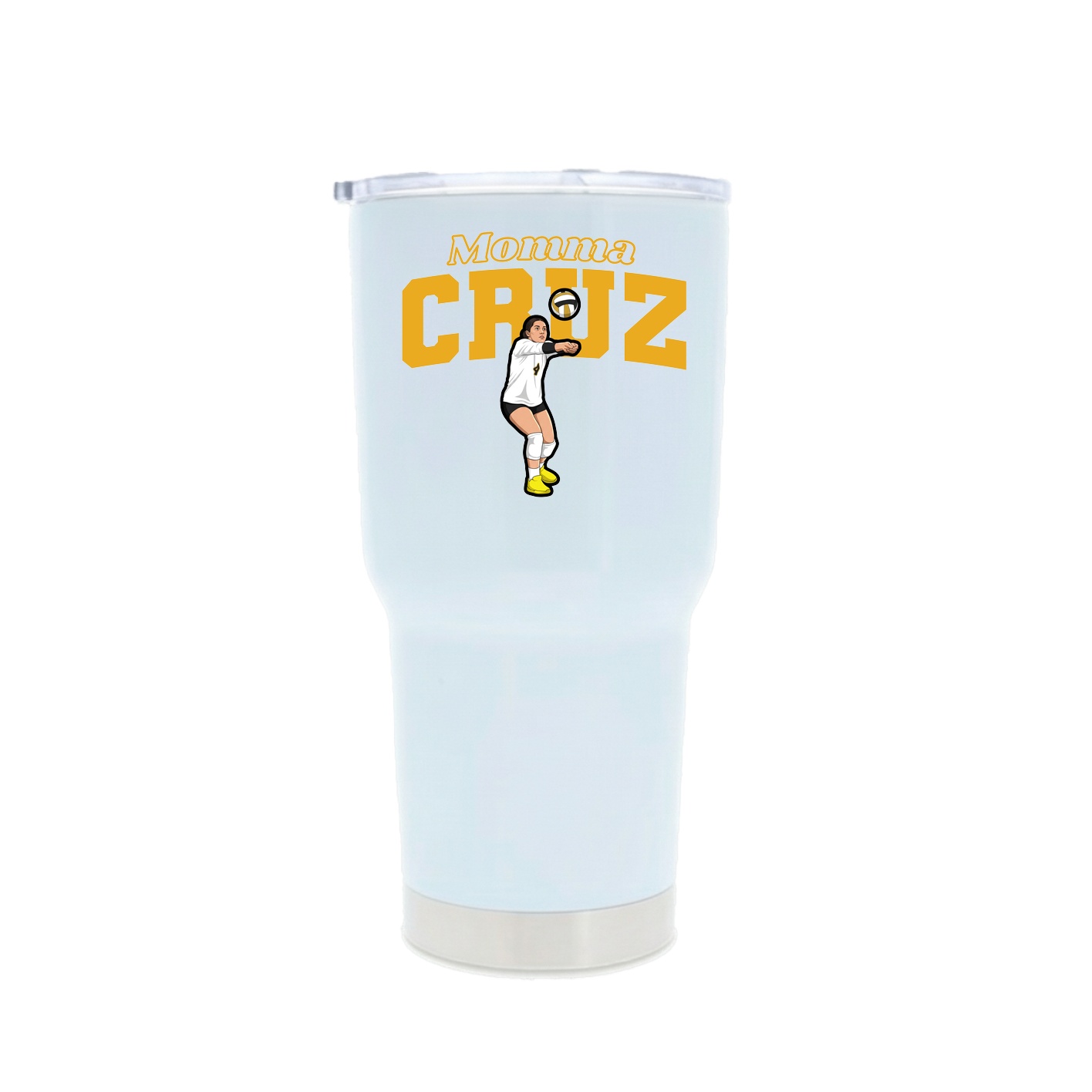 30oz Stainless Steel Tumbler — Mothers Day Block in White