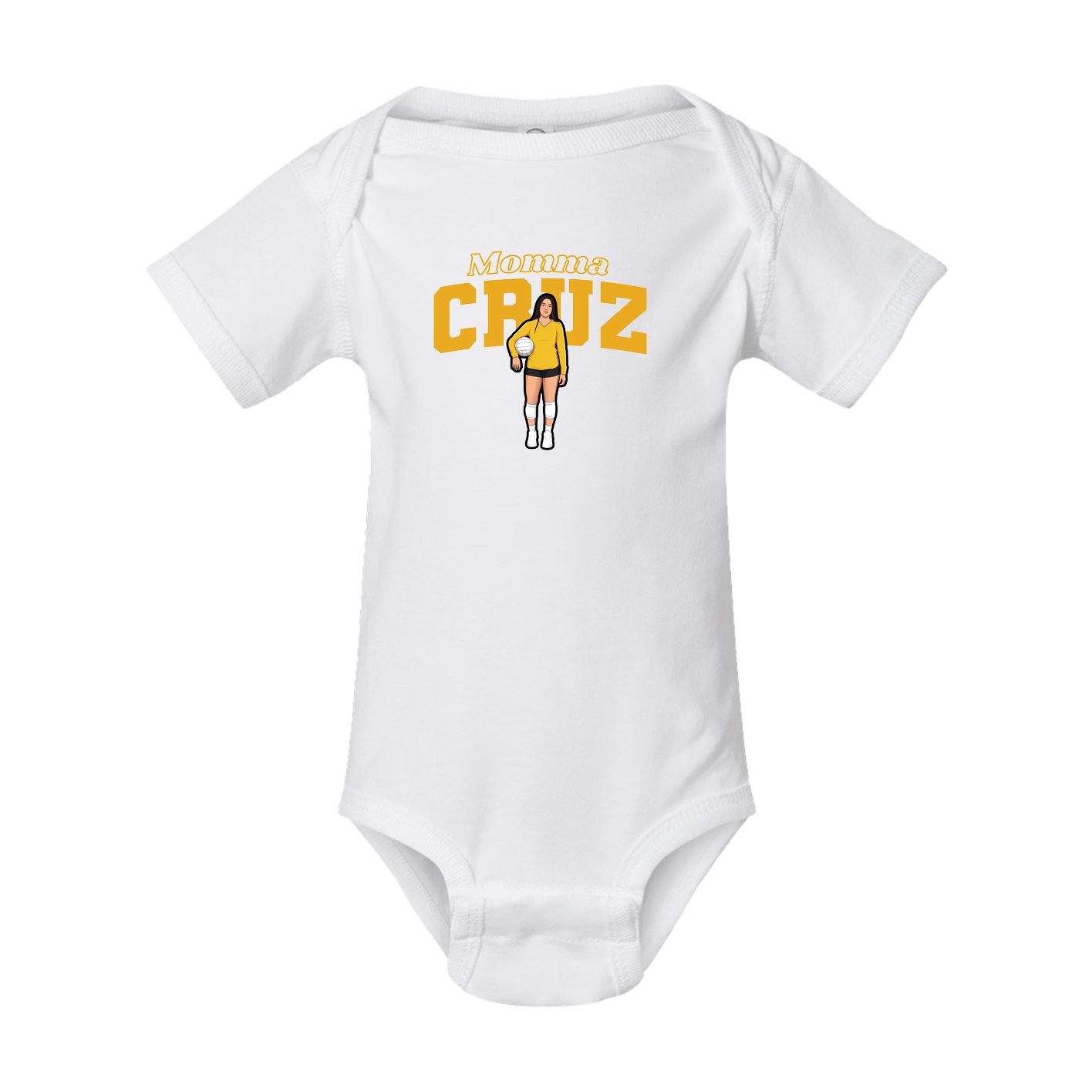 Baby Onesie — Mothers Day Block in White