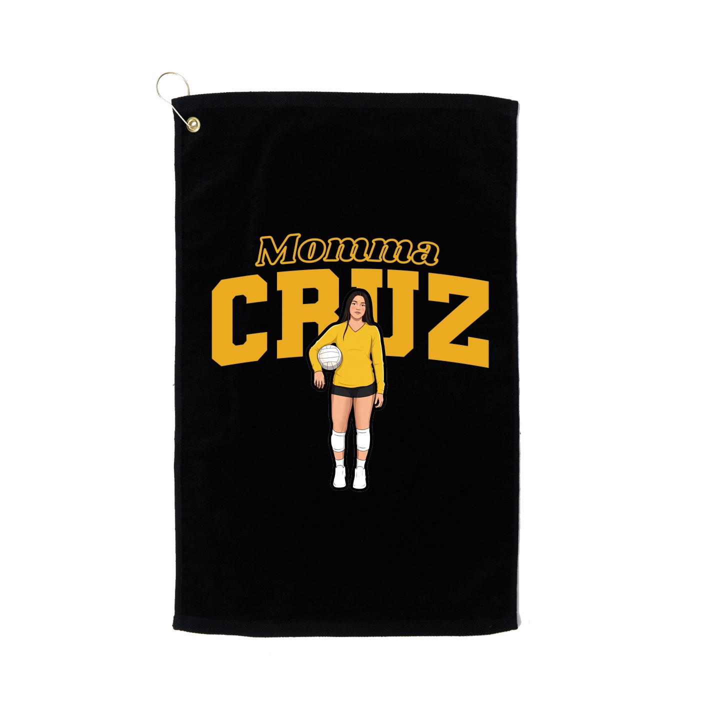 Golf Towel — Mothers Day Block in Black