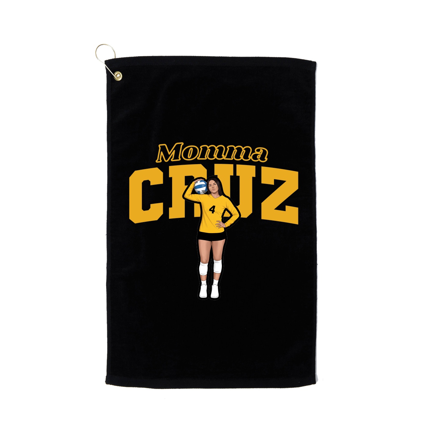 Golf Towel — Mothers Day Block in Black