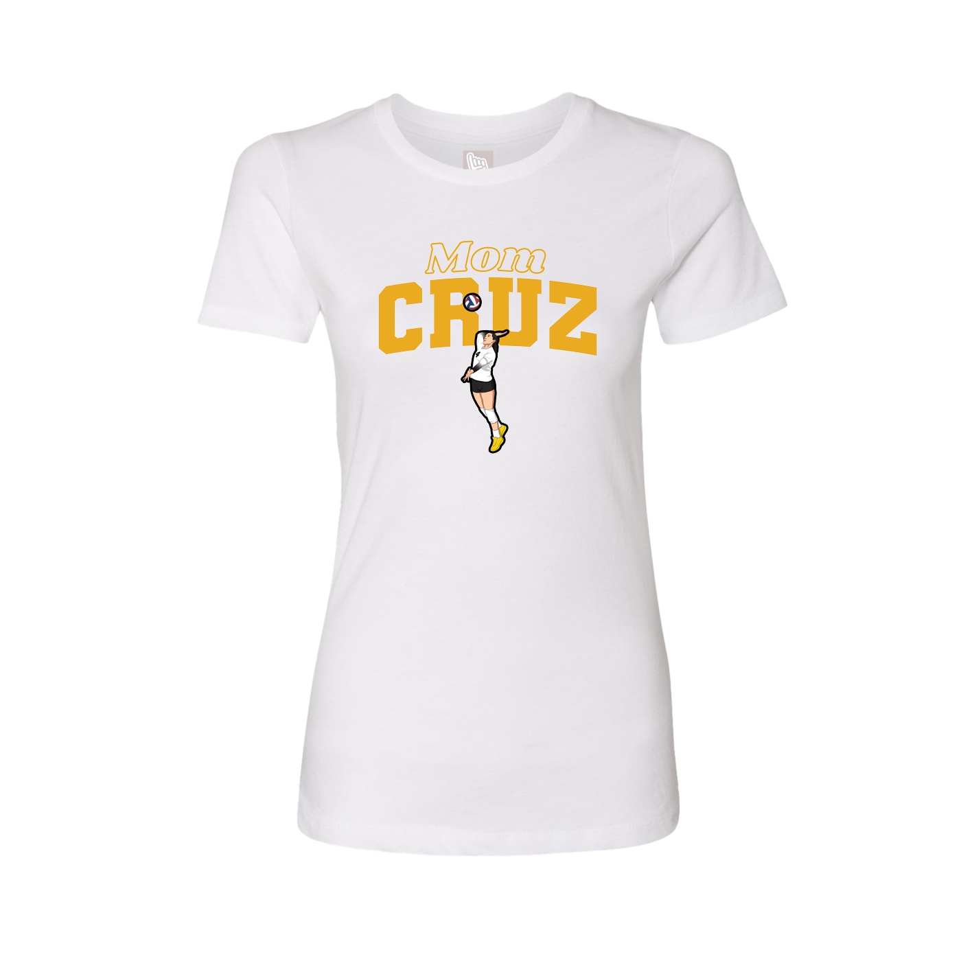 Womens Tee — Mothers Day Block in White
