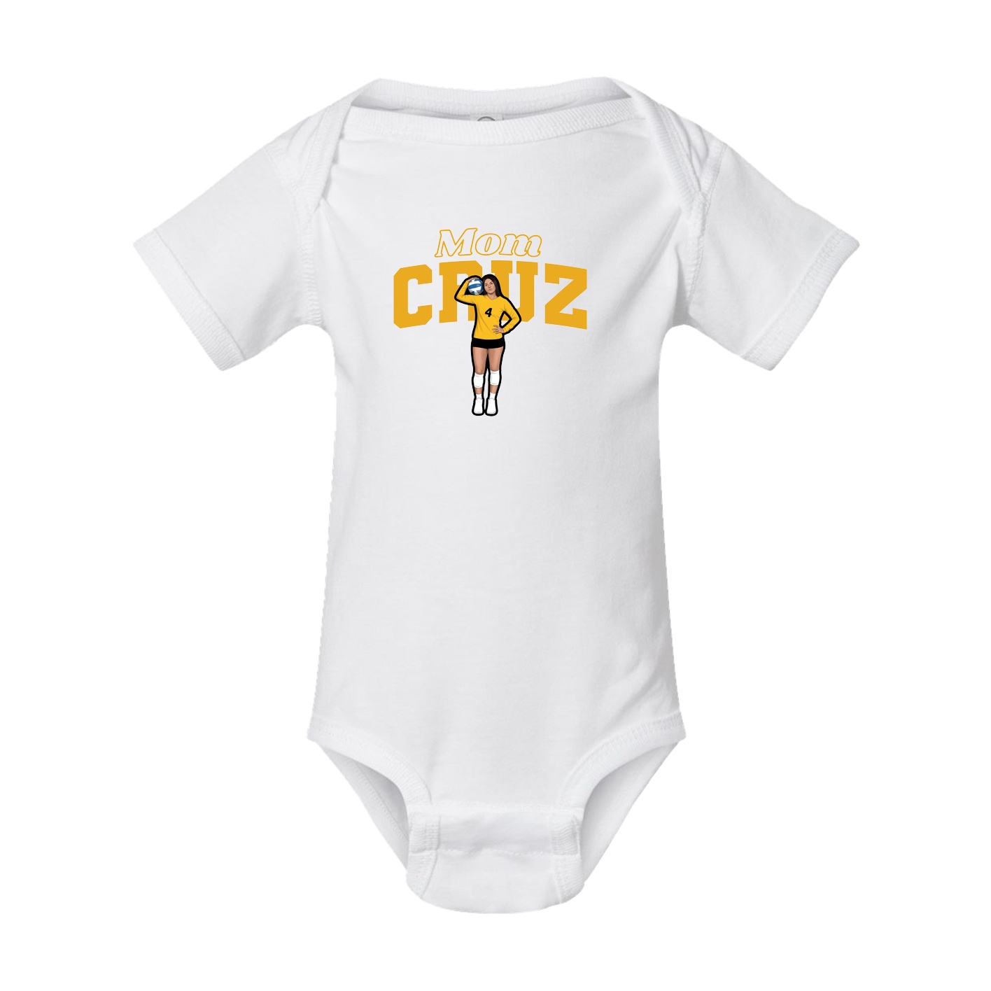 Baby Onesie — Mothers Day Block in White