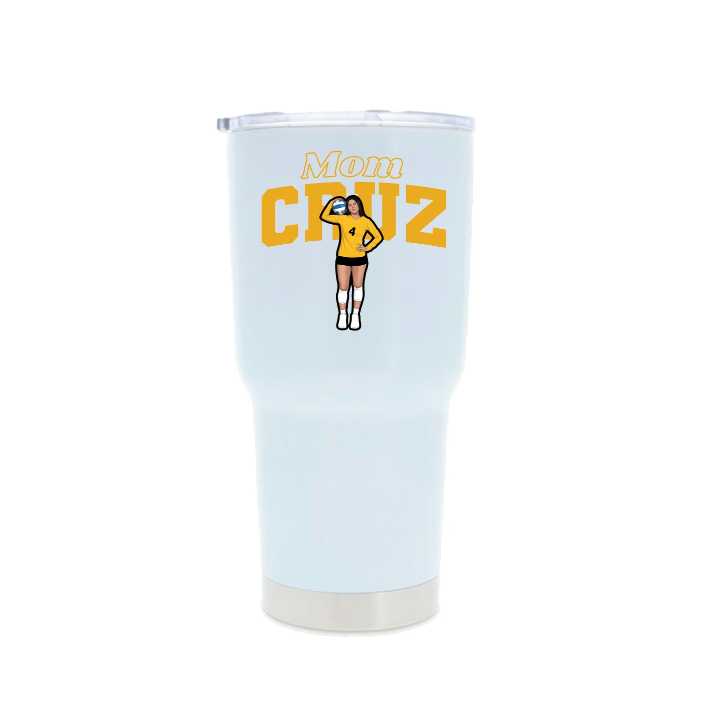 30oz Stainless Steel Tumbler — Mothers Day Block in White