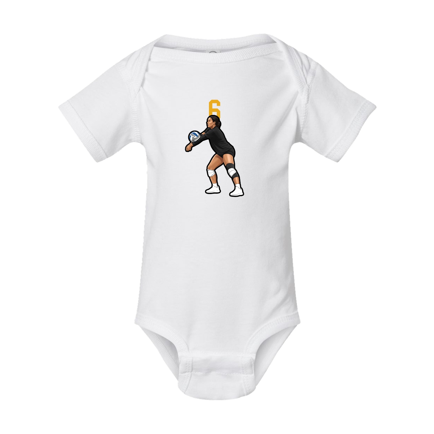 Baby Onesie — Number Top in White