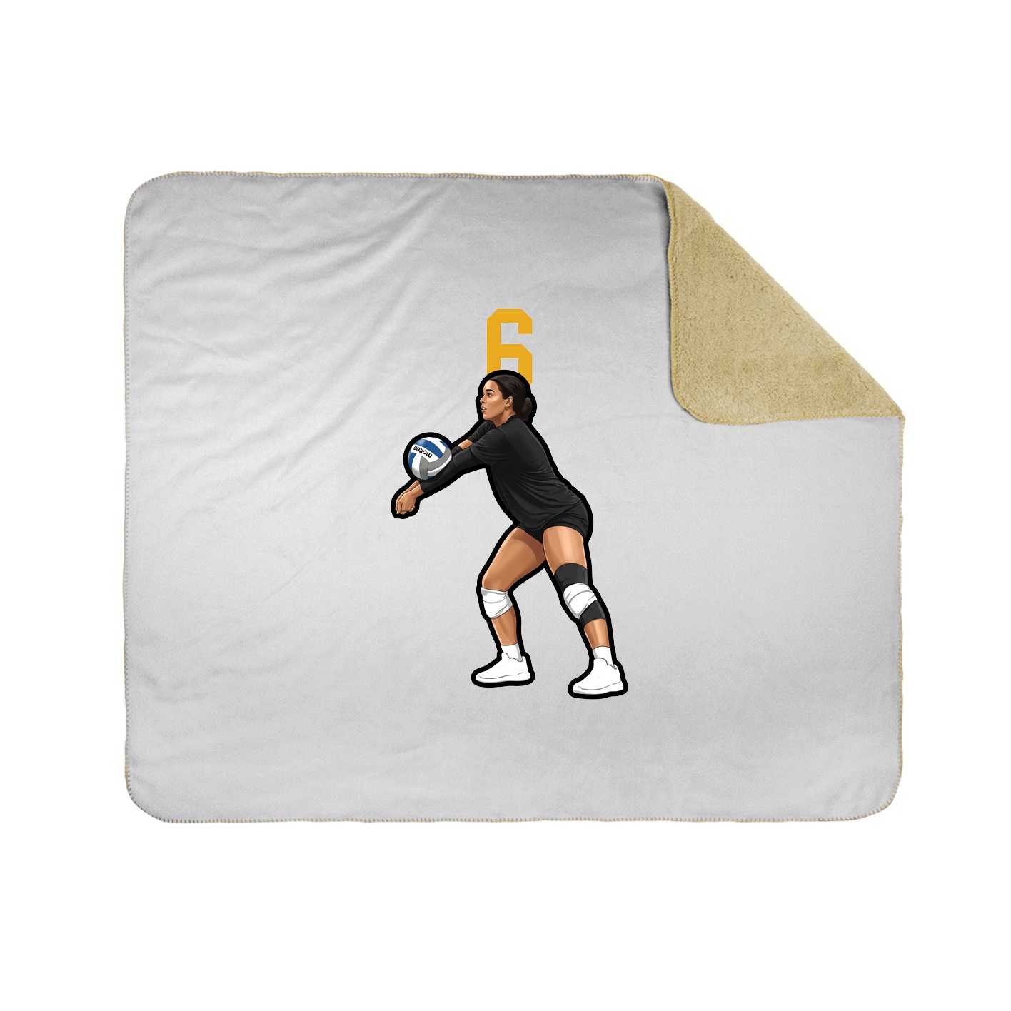 Throw Blanket — Number Top in White