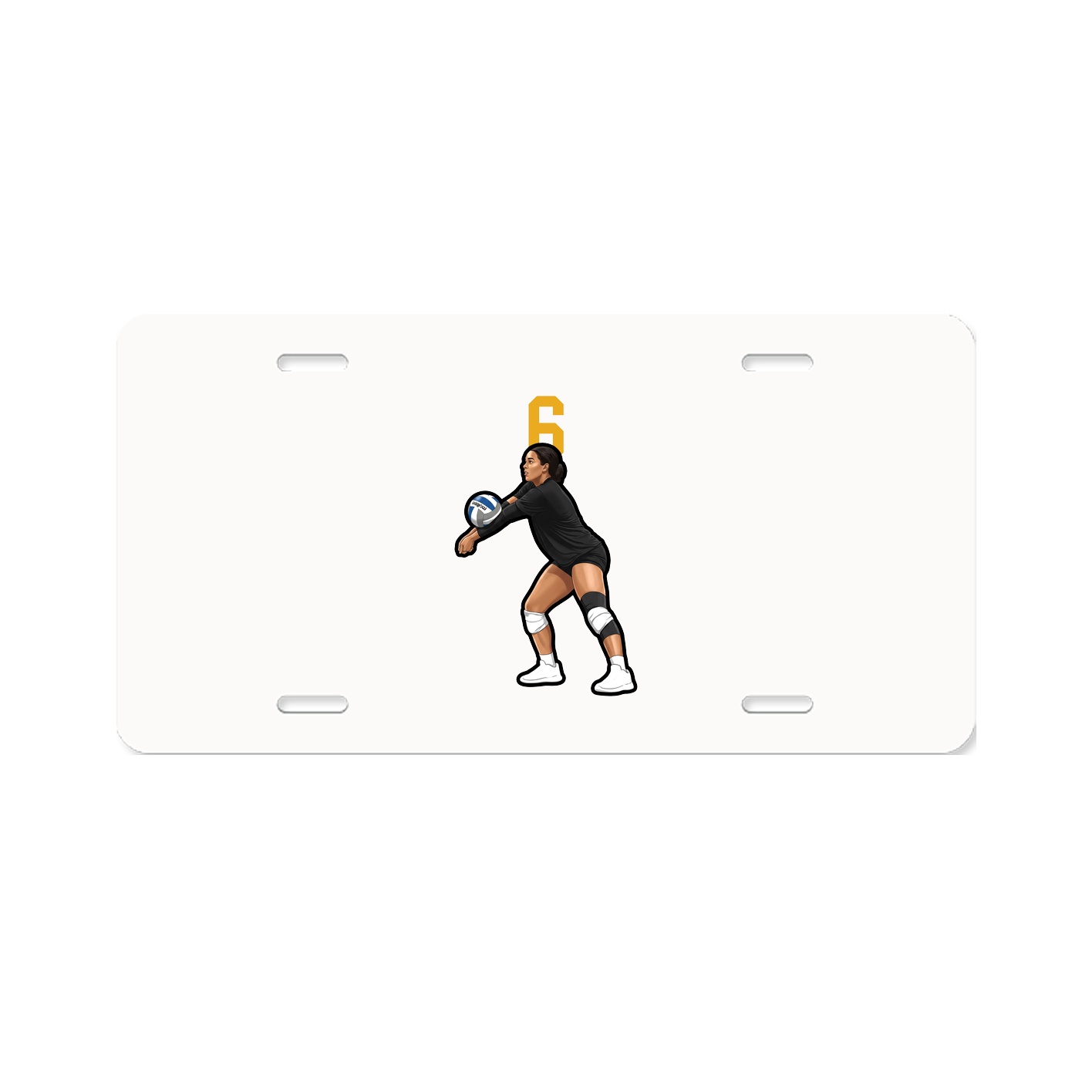 License Plate — Number Top in Classic