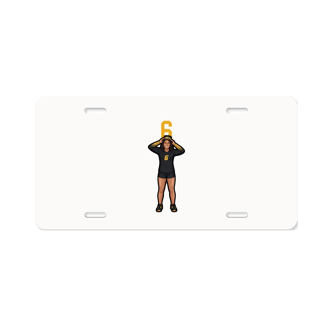License Plate — Number Top in Classic