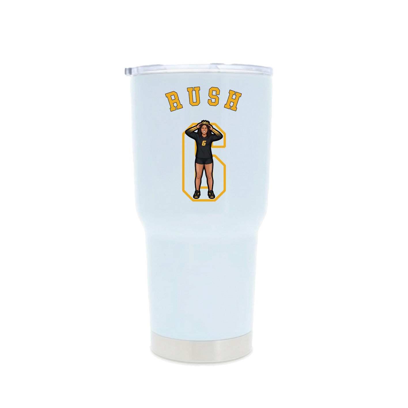 30oz Stainless Steel Tumbler — Shirsey Arch in White