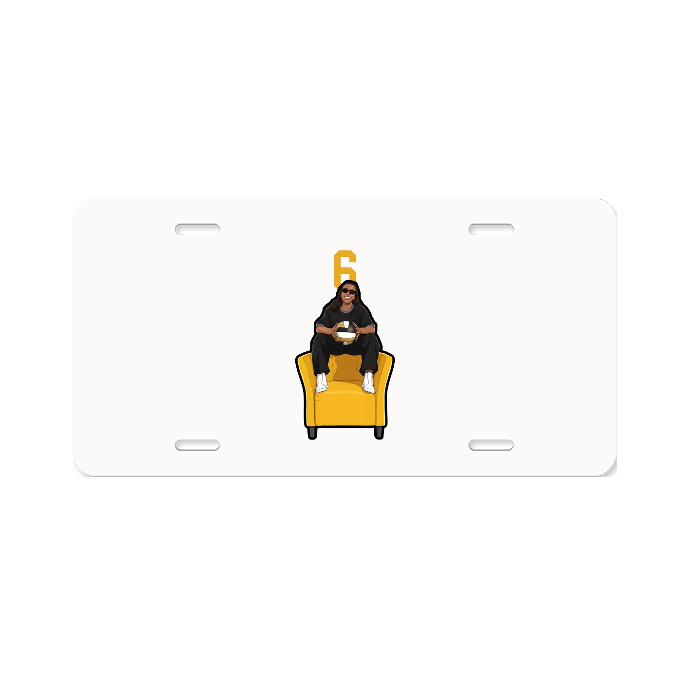 License Plate — Number Top in Classic