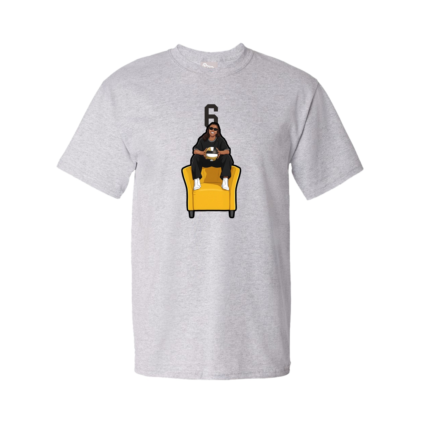 Youth Tee — Number Top in Grey