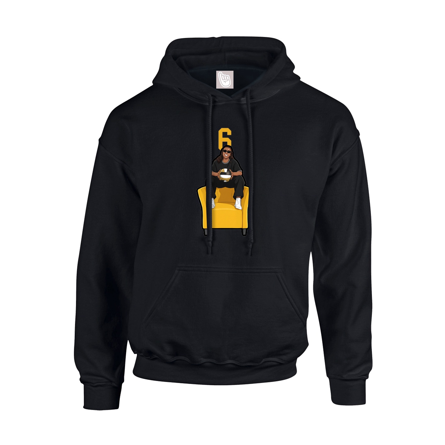 Hoodie — Number Top in Black