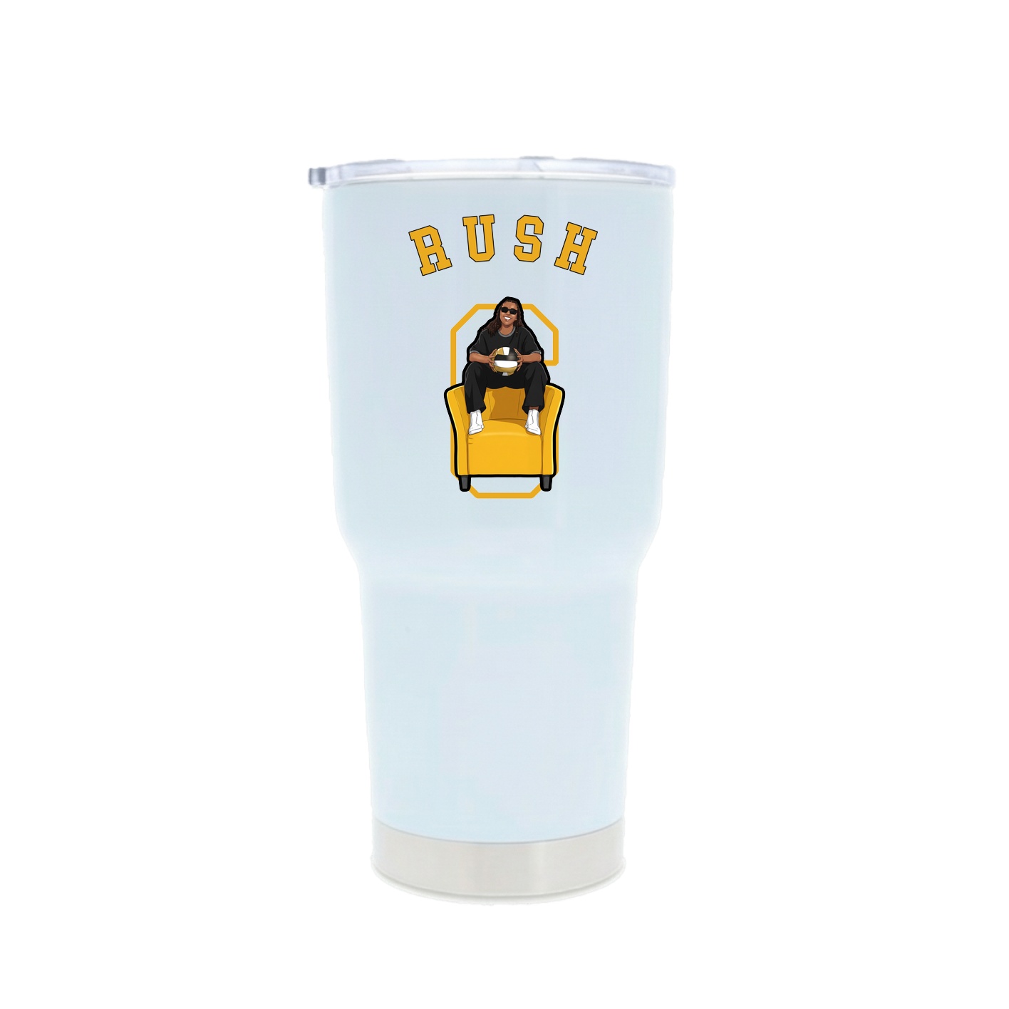 30oz Stainless Steel Tumbler — Shirsey Arch in White