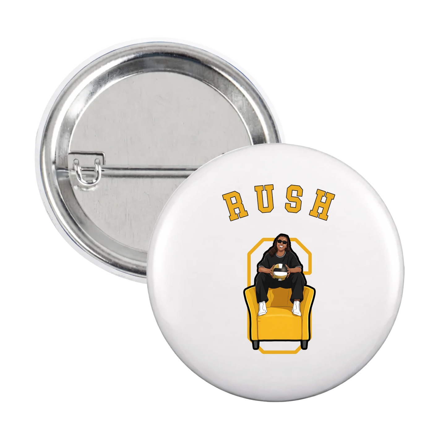 Game Day Button — Shirsey Arch in White