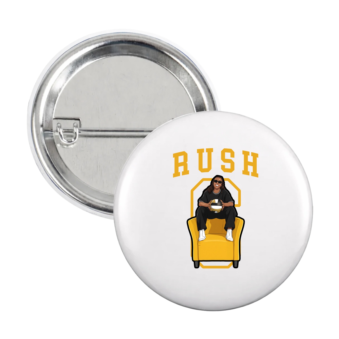 Game Day Button — Shirsey in White